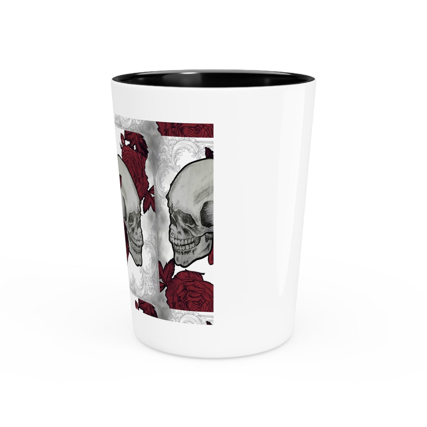Skulls and Roses Art by Nikki - Shot Glass