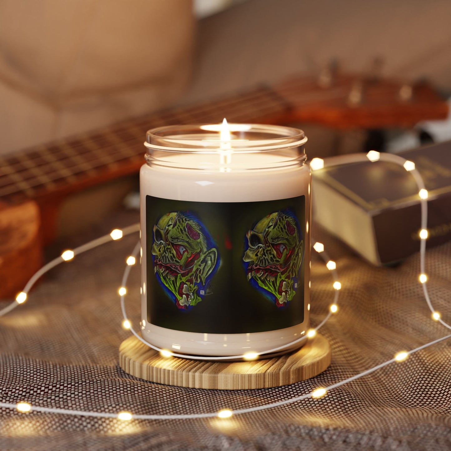 Scented Soy Candle - Zombie Skull King of the Dead