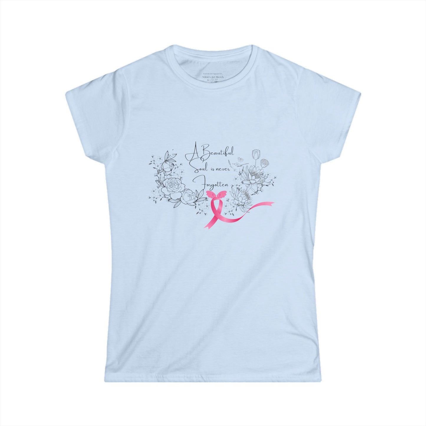 T-Shirt - Breast Cancer Awareness Pam W. Tattoo Design Tribute - Artwork by Nikki Thompson