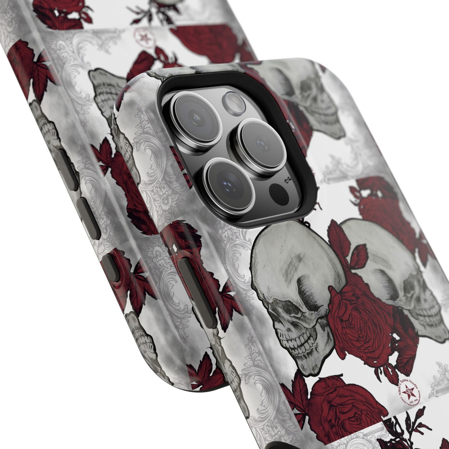 Skulls and Roses by Nikki - iPhone Case