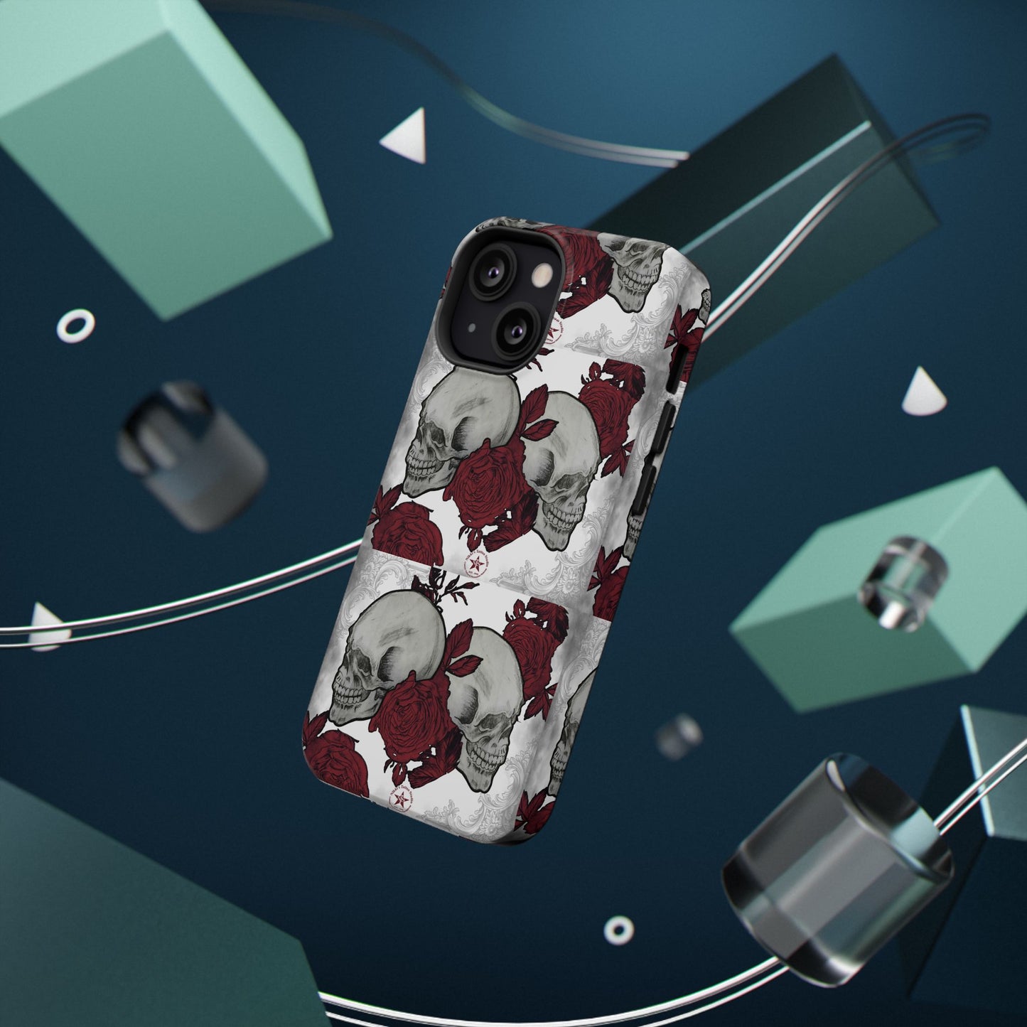Skulls and Roses by Nikki - iPhone Case