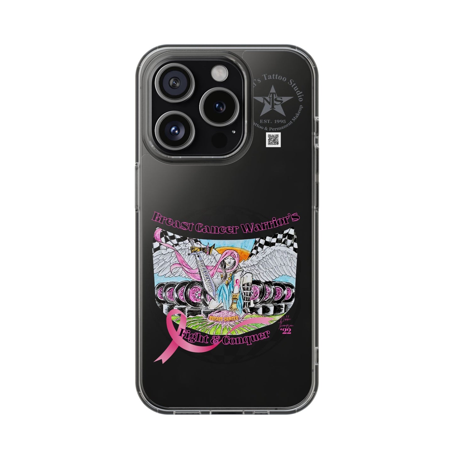 Phone Case - Breast Cancer Warrior by Nikki