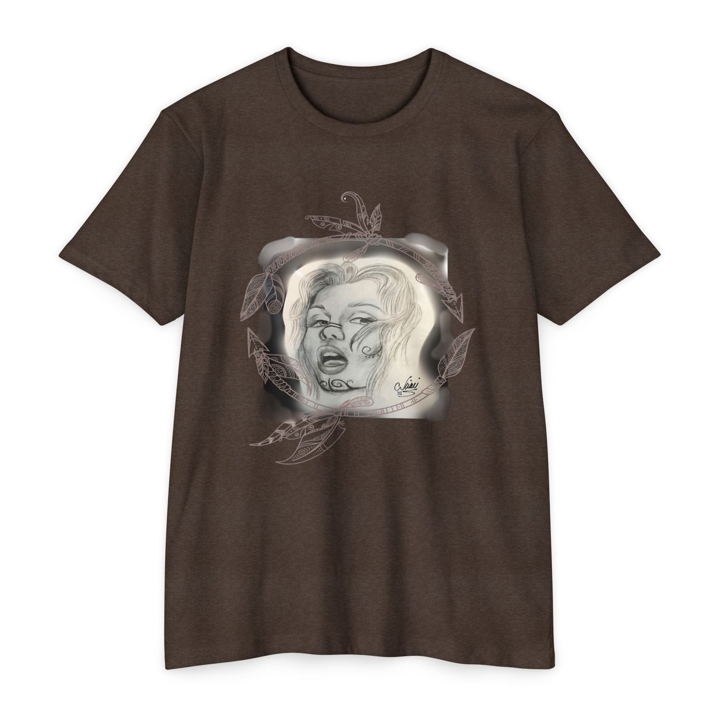 T-Shirt Unisex Jersey - Painted Lady Face by Nikki