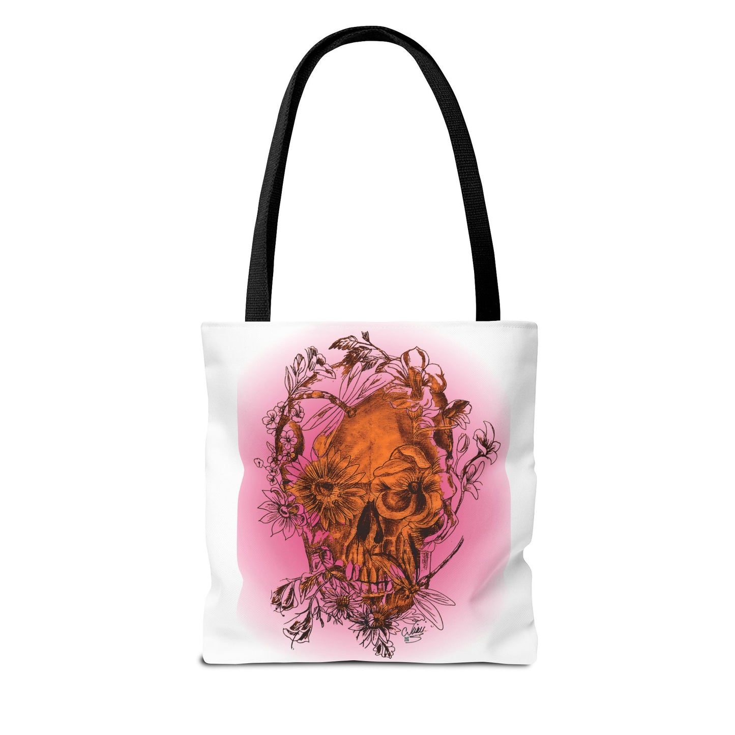 Floral Skull Tattoo by Nikki - Tote Bag (3 Sizes)