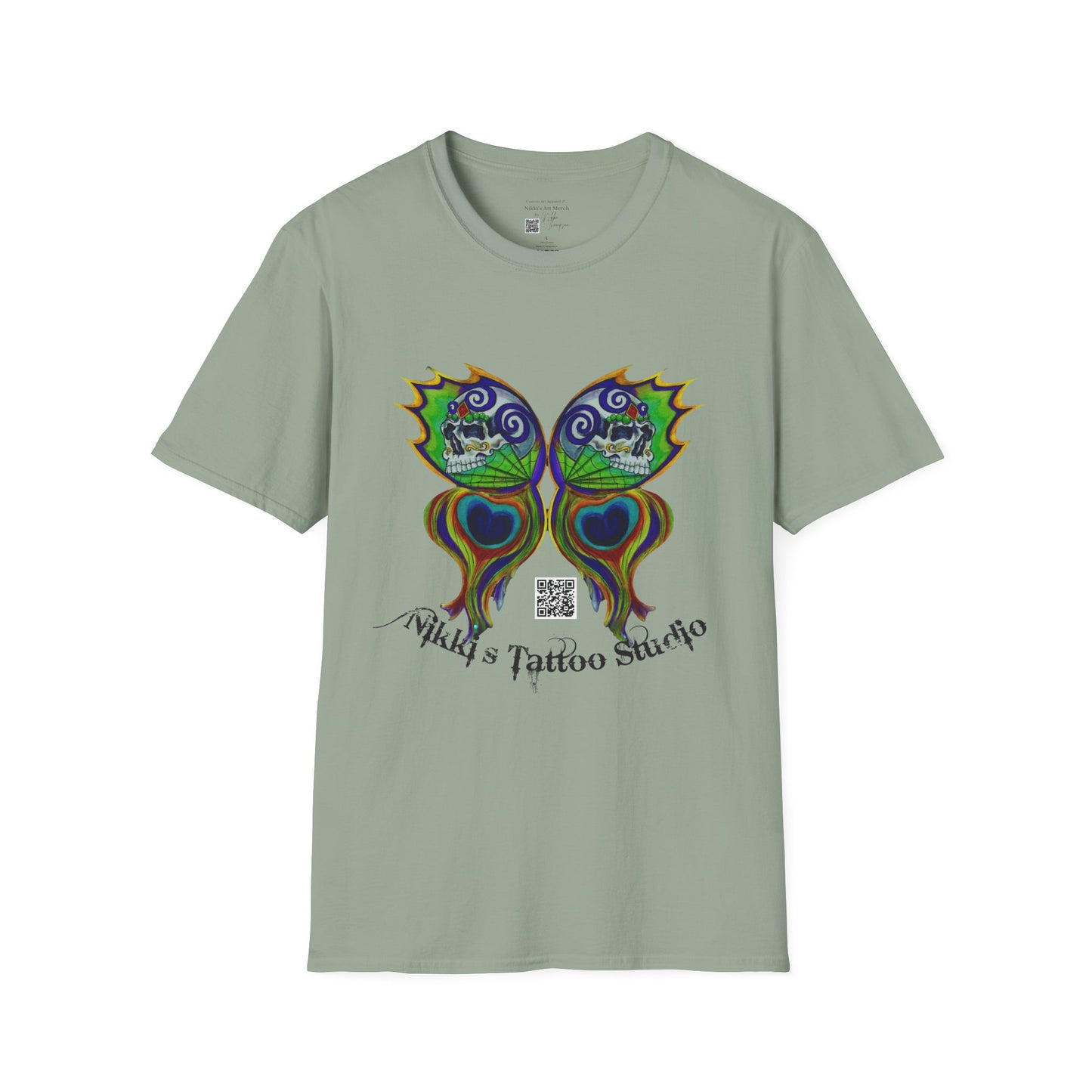 Butterfly Skull Logo Nikkis Tattoo Studio - 30th Anniversary T-Shirt