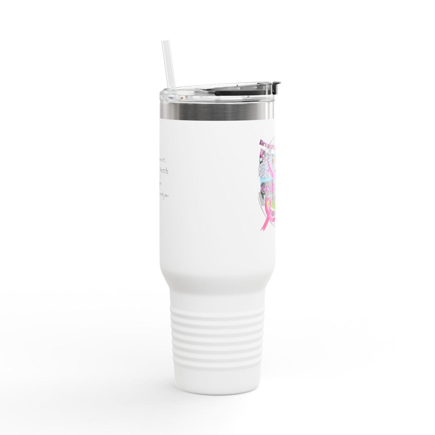 Travel Mug - Breast Cancer Warrior by Nikki