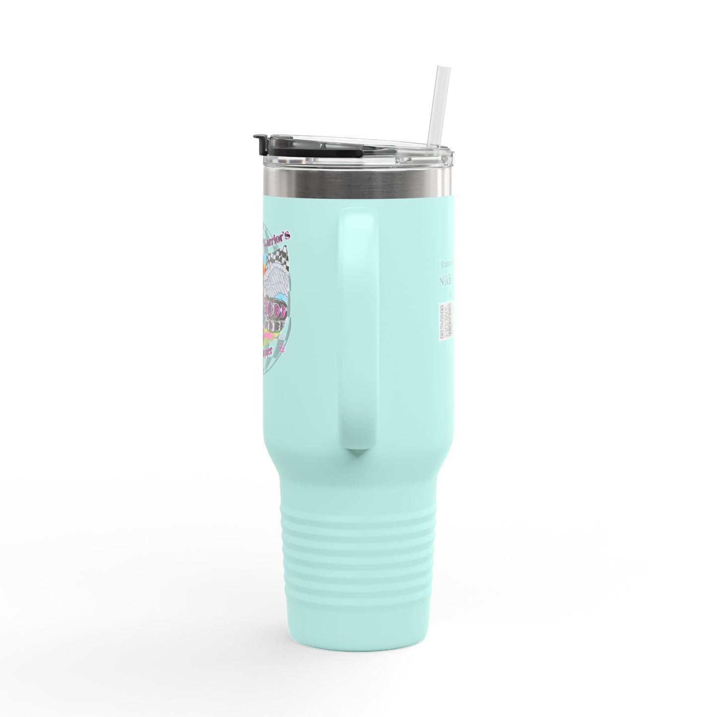 Travel Mug - Breast Cancer Warrior by Nikki