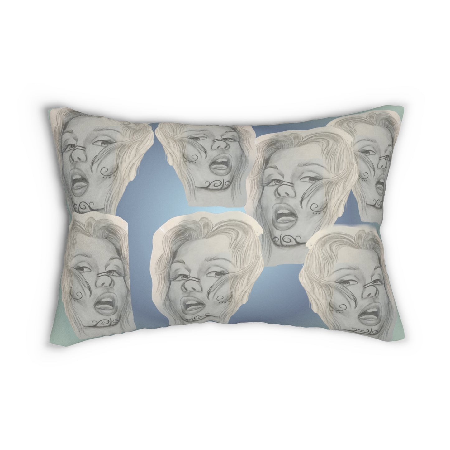 Pillow - Painted Lady Face by Nikki