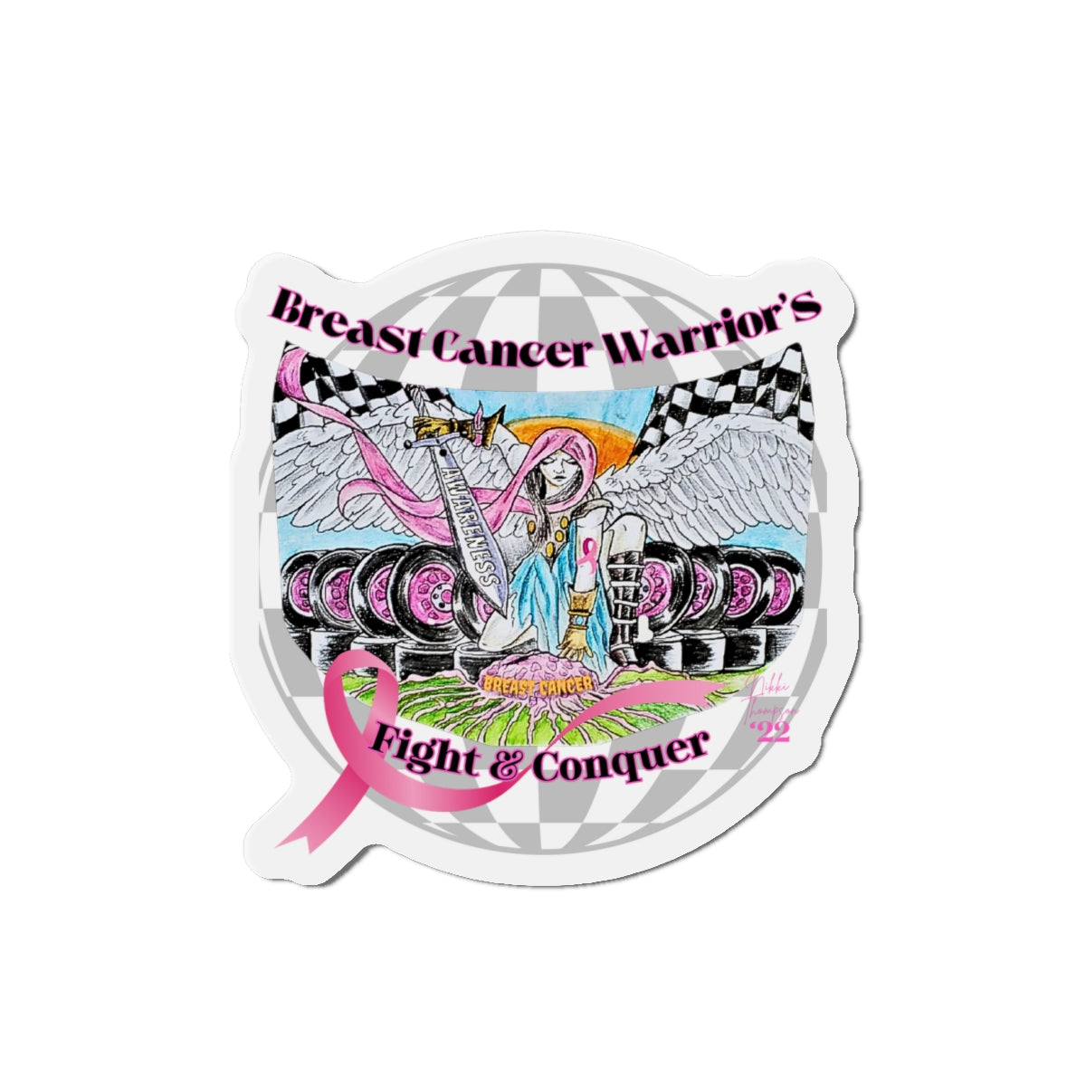 Magnet - Breast Cancer Warrior by Nikki