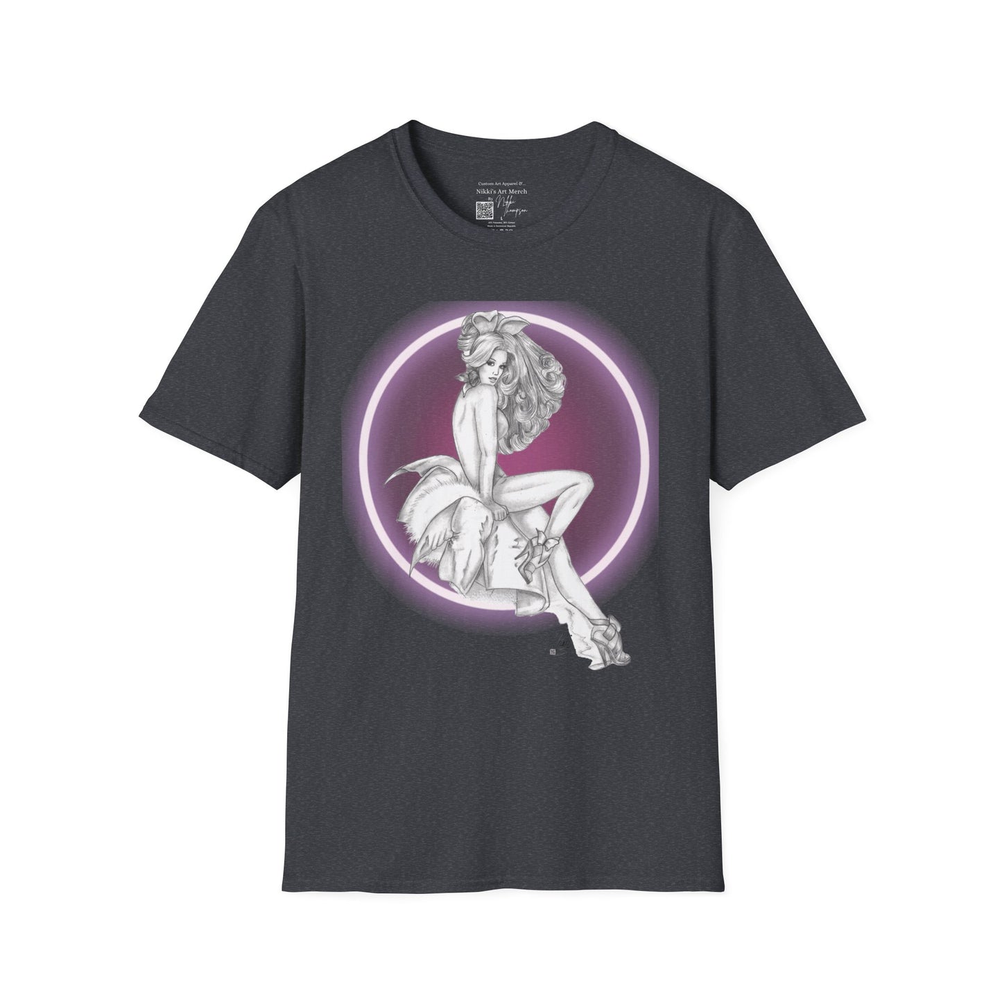 T-Shirt - Pretty Pin Up Bunny by Nikki