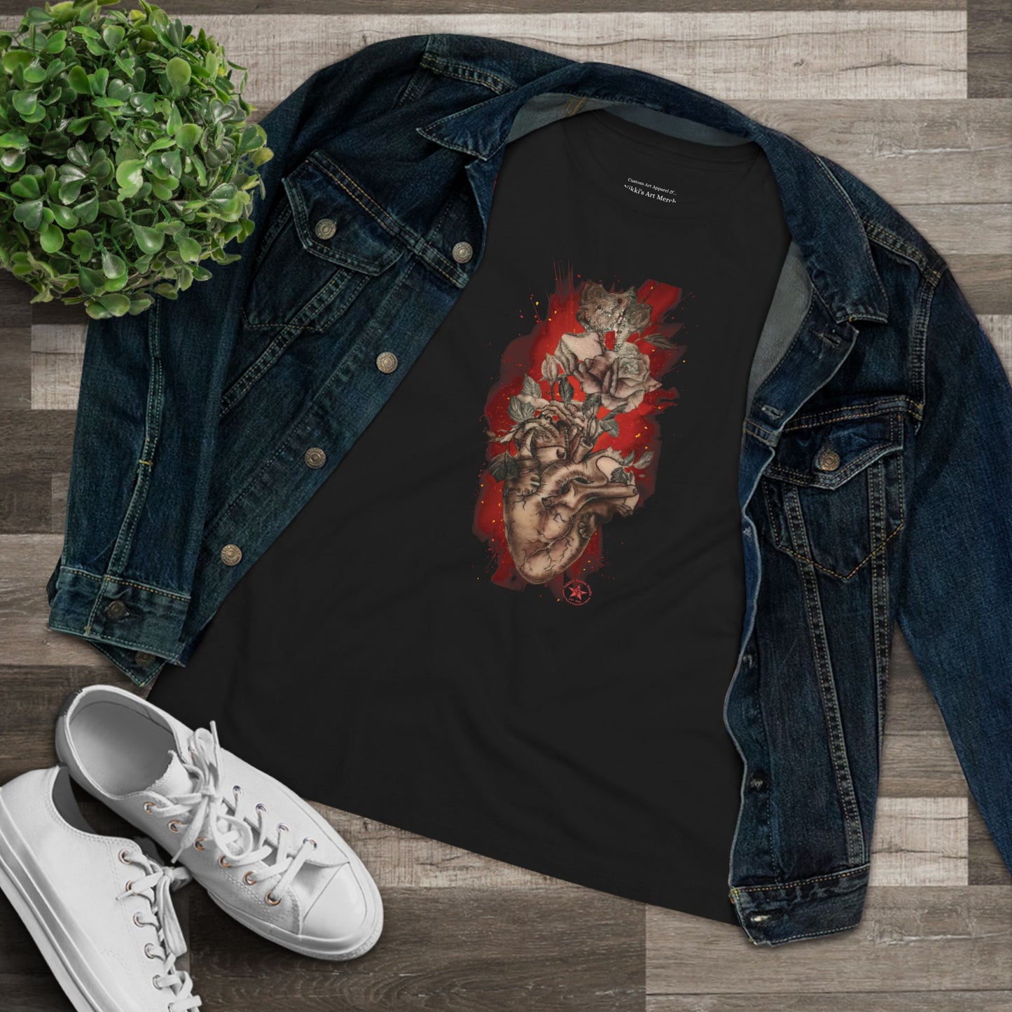 Anatomical Heart - Sephia by Nikki Women's Cotton Tee