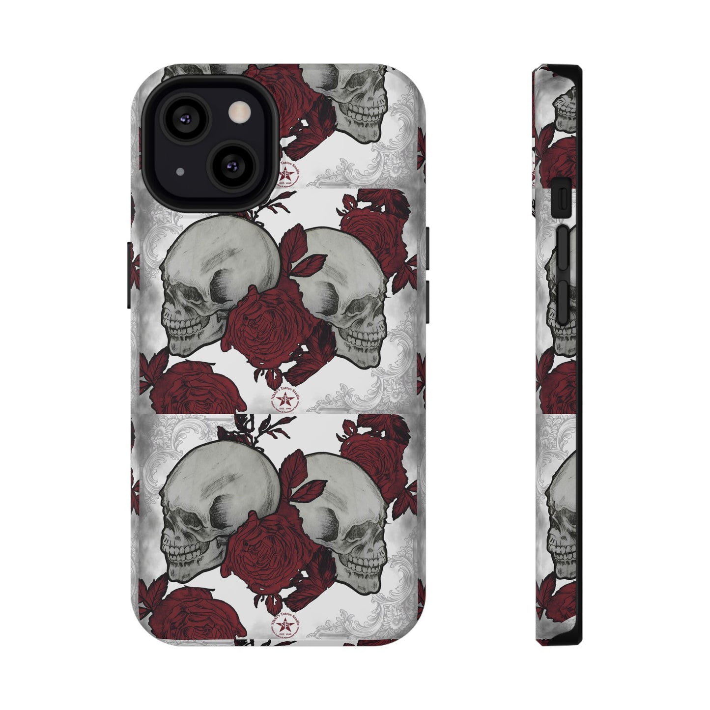 Skulls and Roses by Nikki - iPhone Case