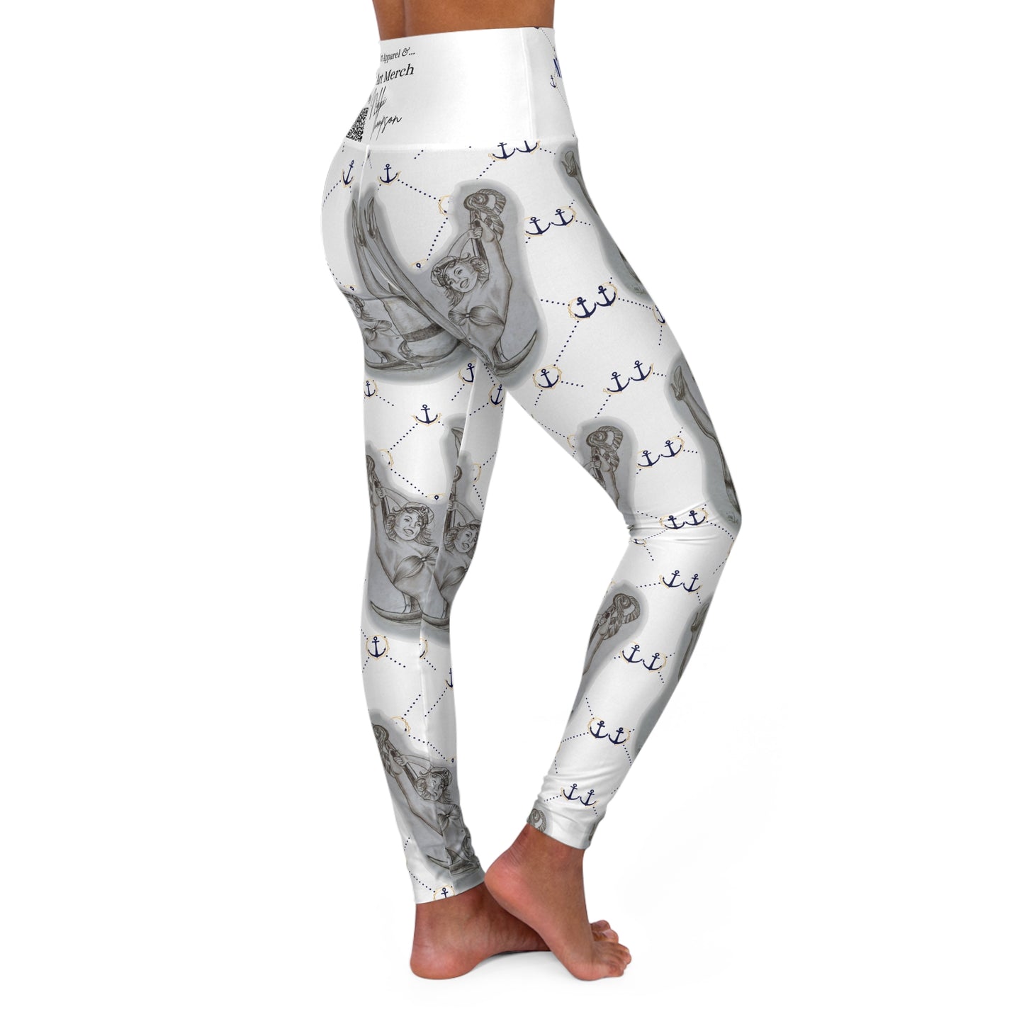 Yoga Leggings - Nikki's Pin up Sailor Girl