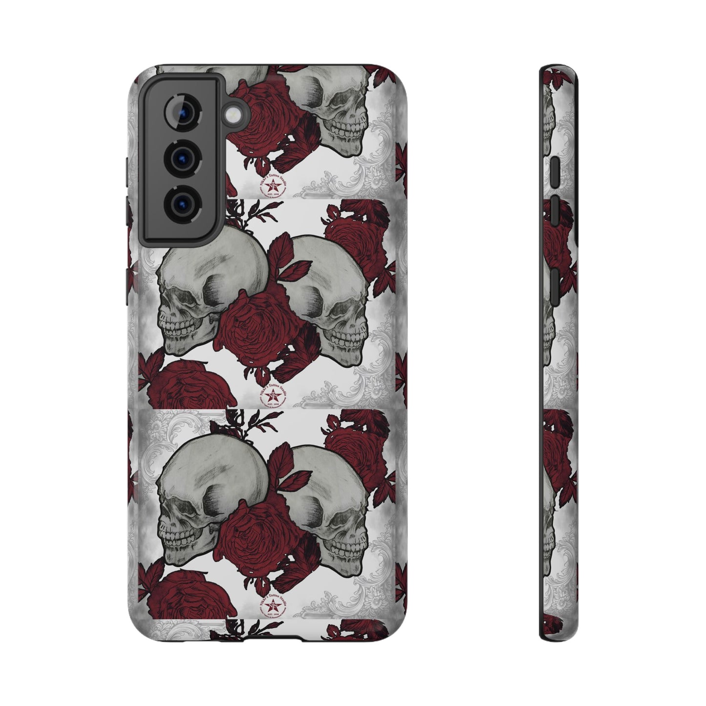 Skulls and Roses by Nikki - Samsung Galaxy Phone Case