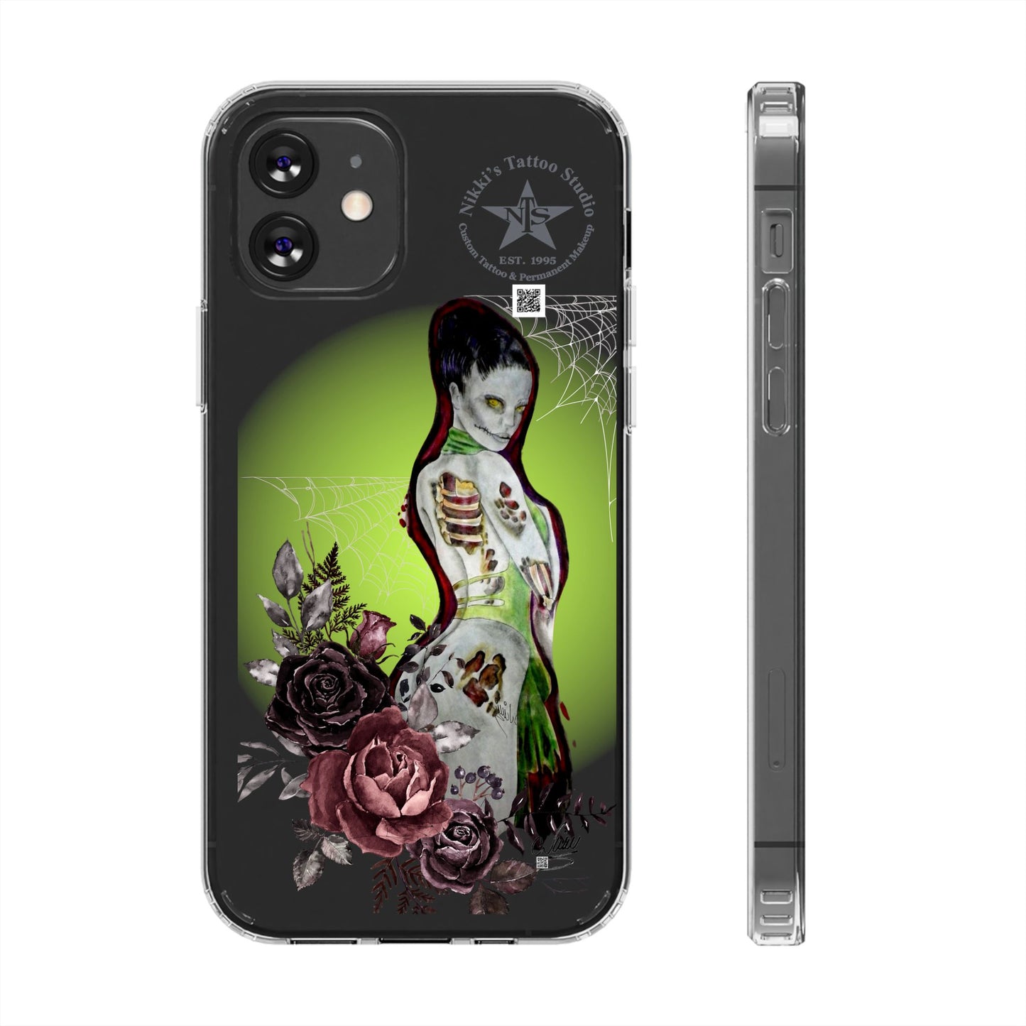 Phone Case Clear - Lady Zombie by Nikki Thompson