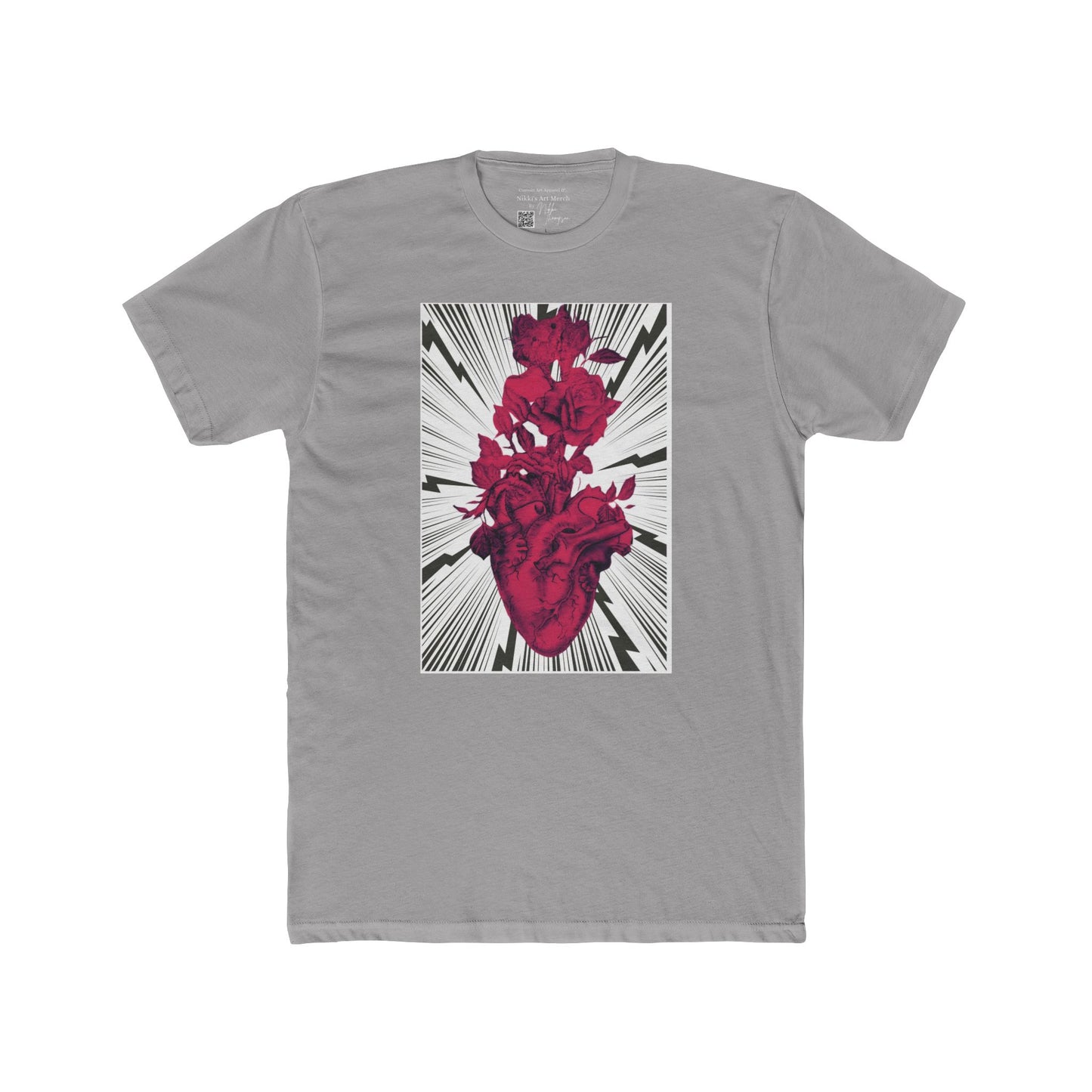 Anatomical Heart Tattoo by Nikki Unisex Cotton Crew Tee