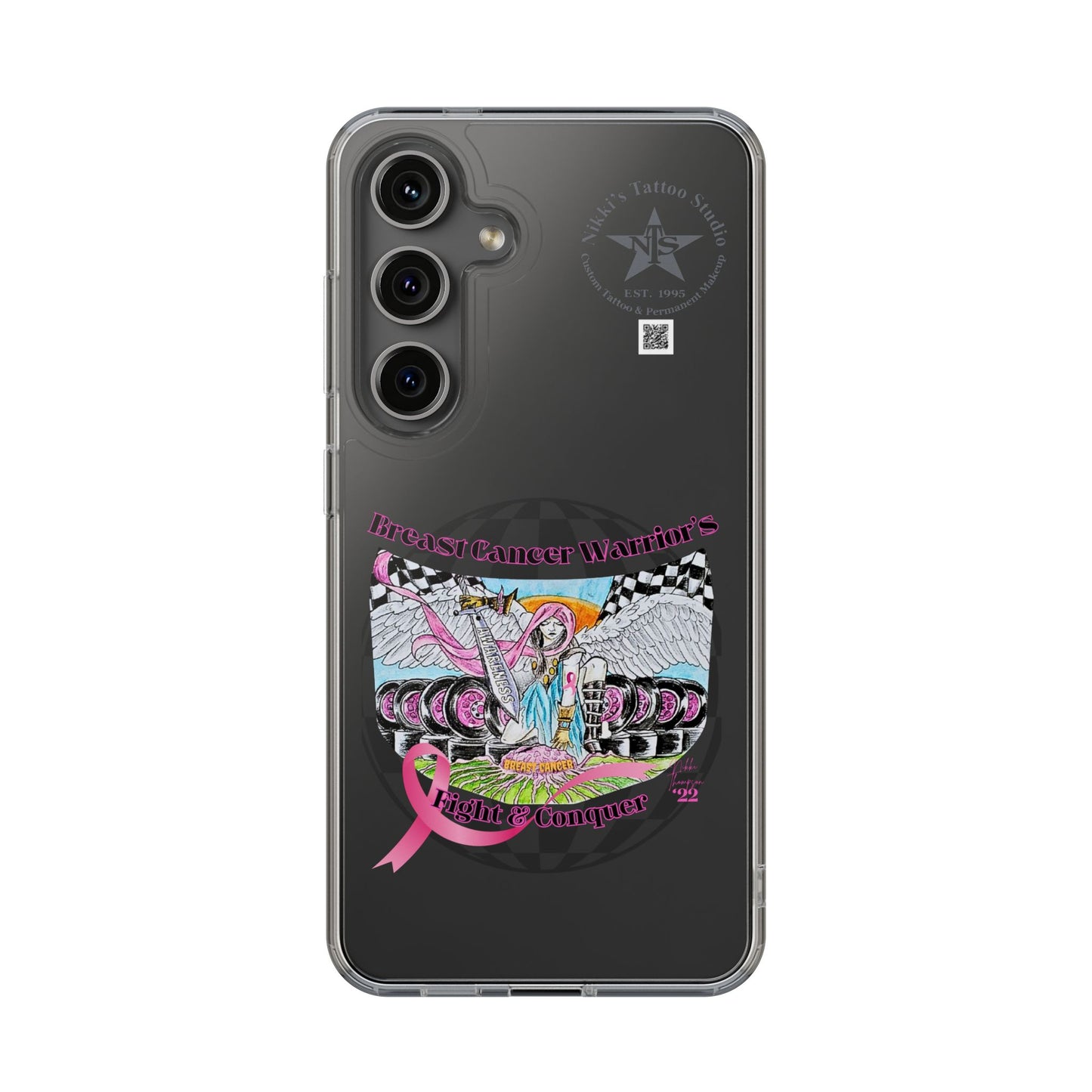 Phone Case - Breast Cancer Warrior by Nikki