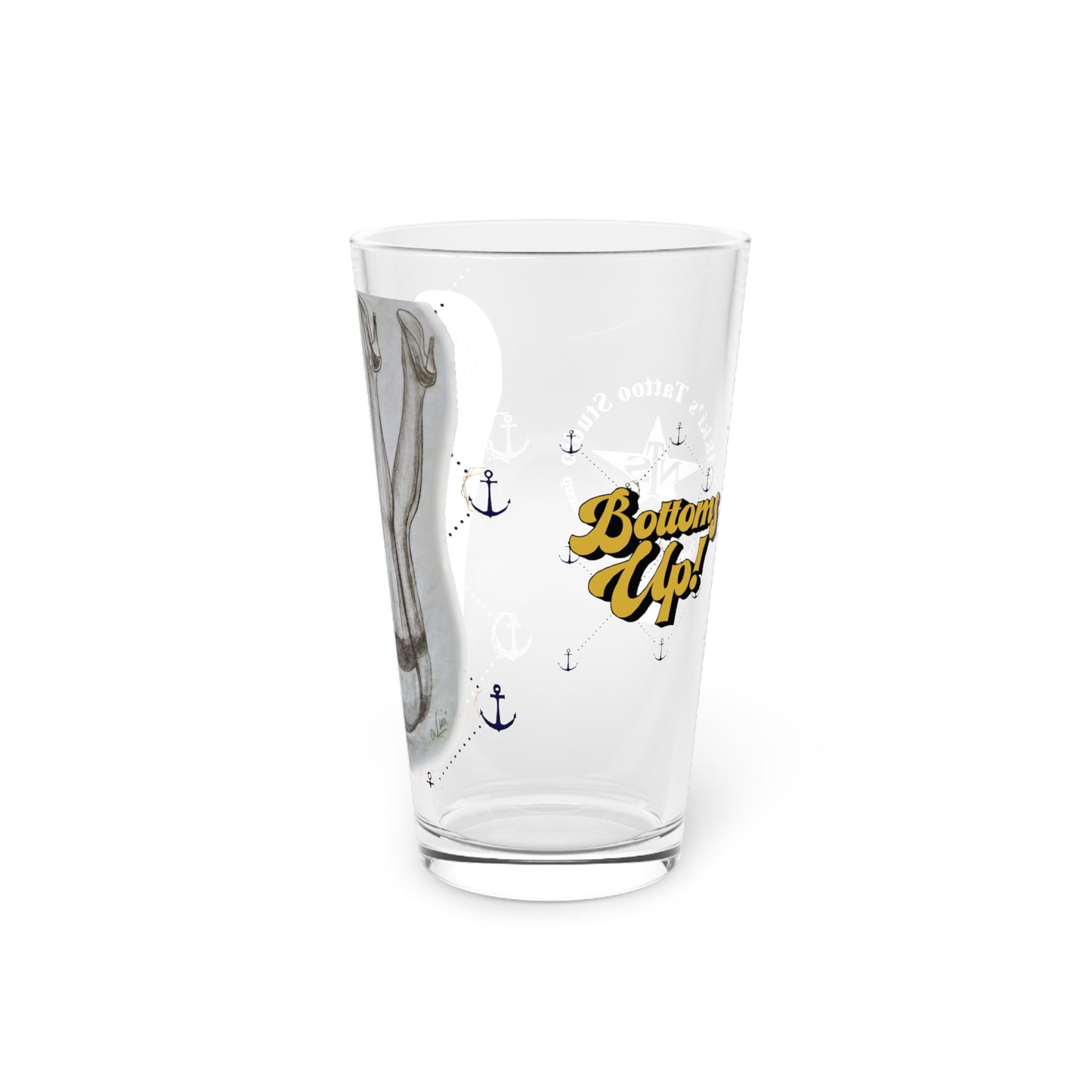 Pint Glass - Pin Up Sailor Girl by Nikki