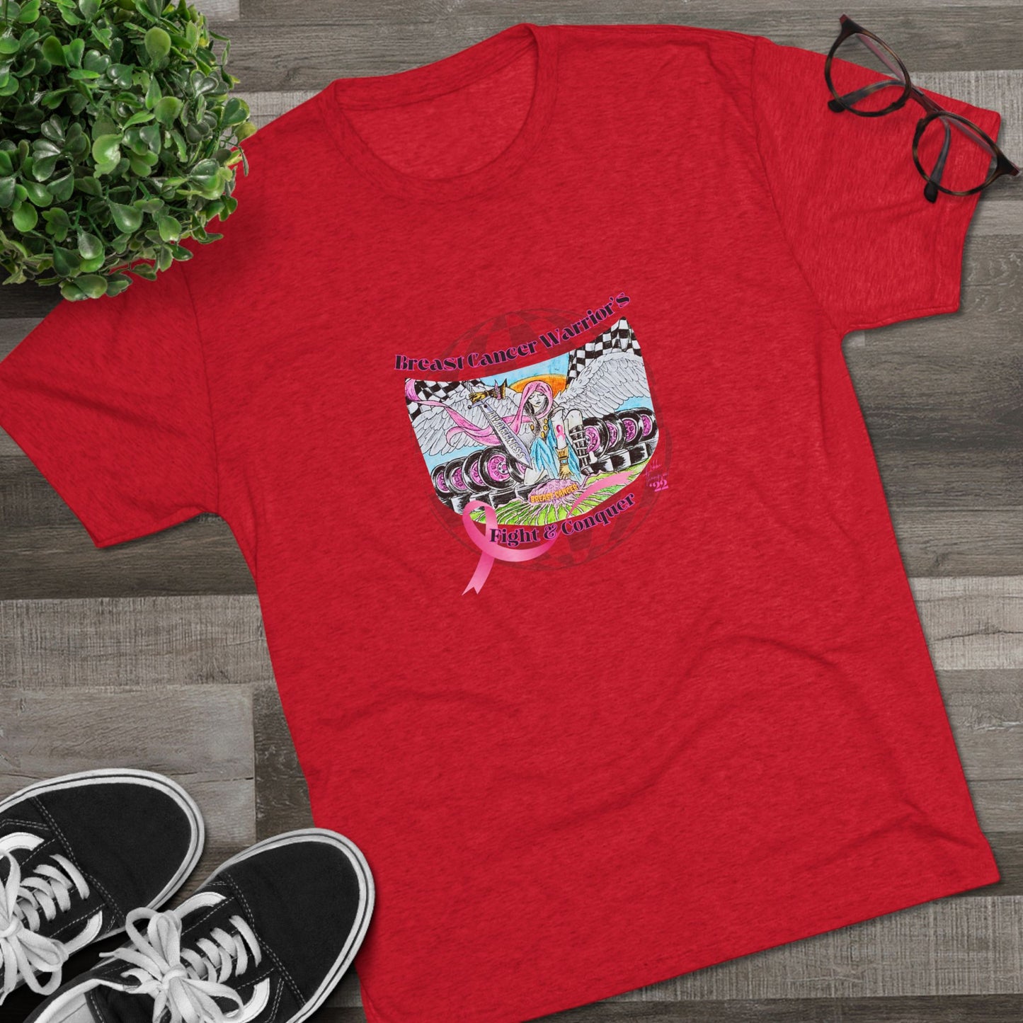 T-Shirt Unisex Crew - Breast Cancer Warrior by Nikki
