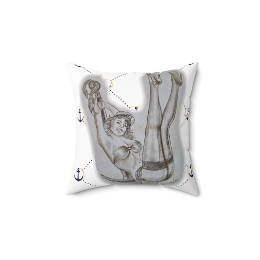 Pillow - Pin Up Sailor Girl by Nikki