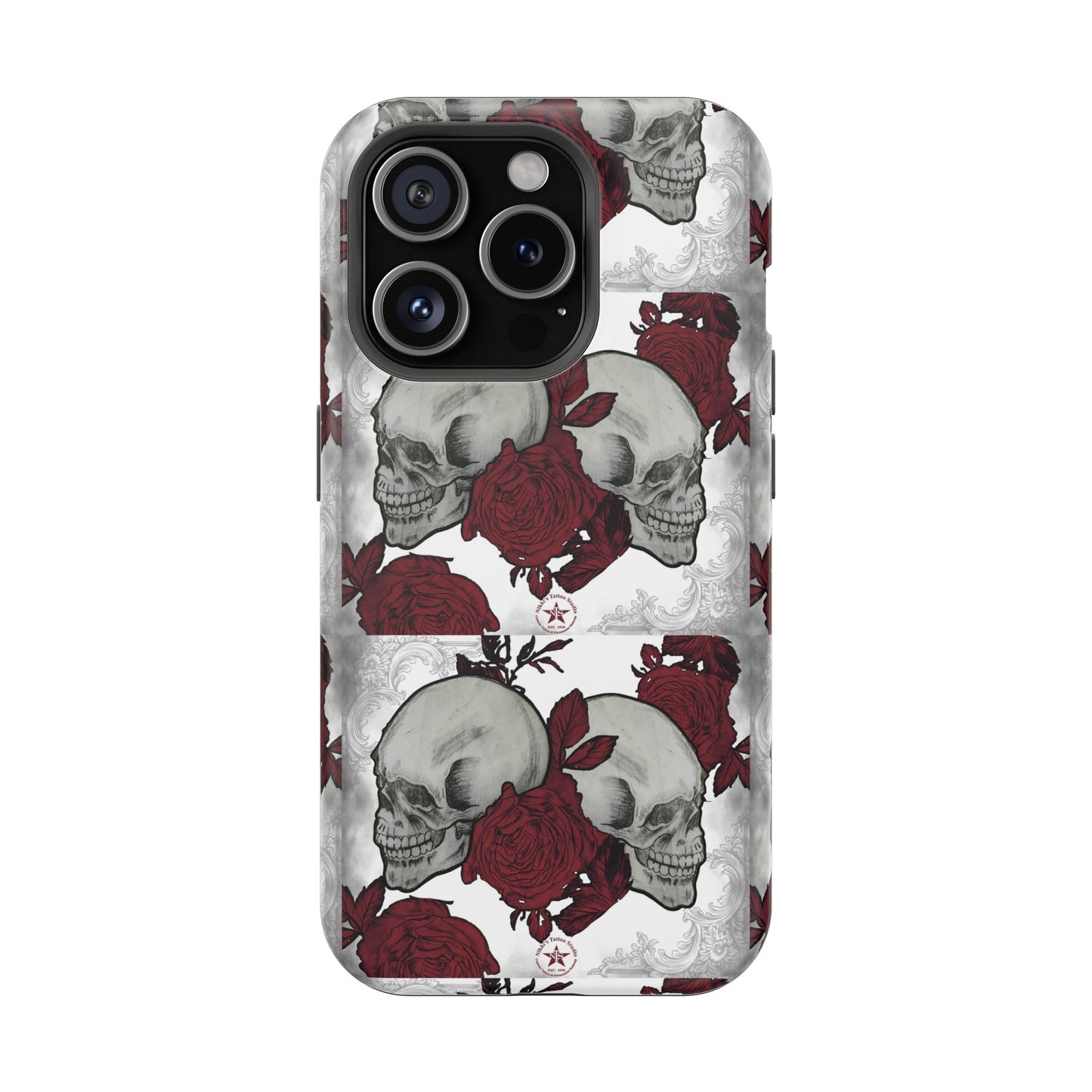 Skulls and Roses by Nikki - iPhone Case