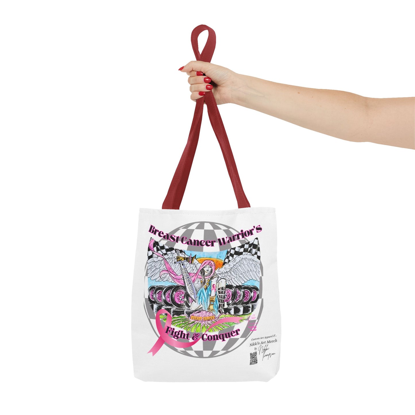 Tote Bag - Breast Cancer Warrior by Nikki