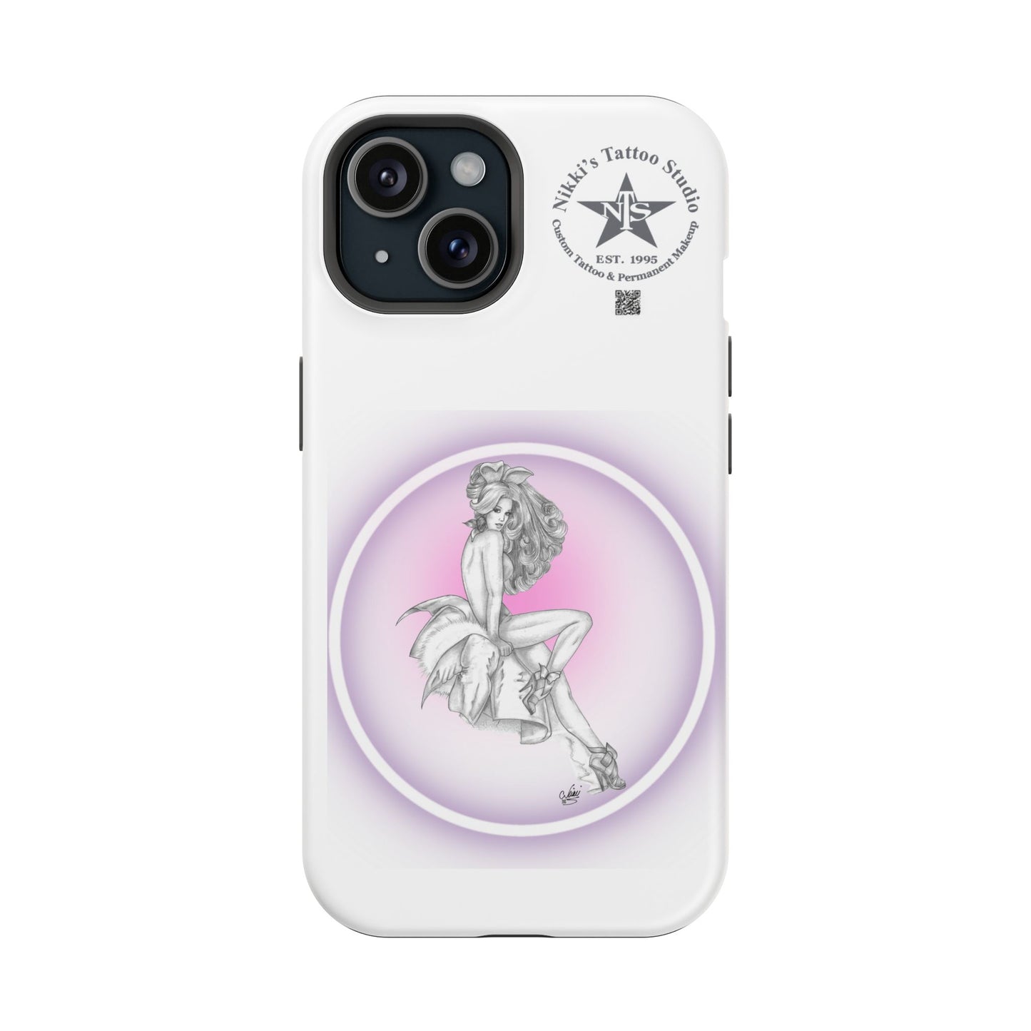 Phone Case: Pin Up Bunny Girl by Nikki