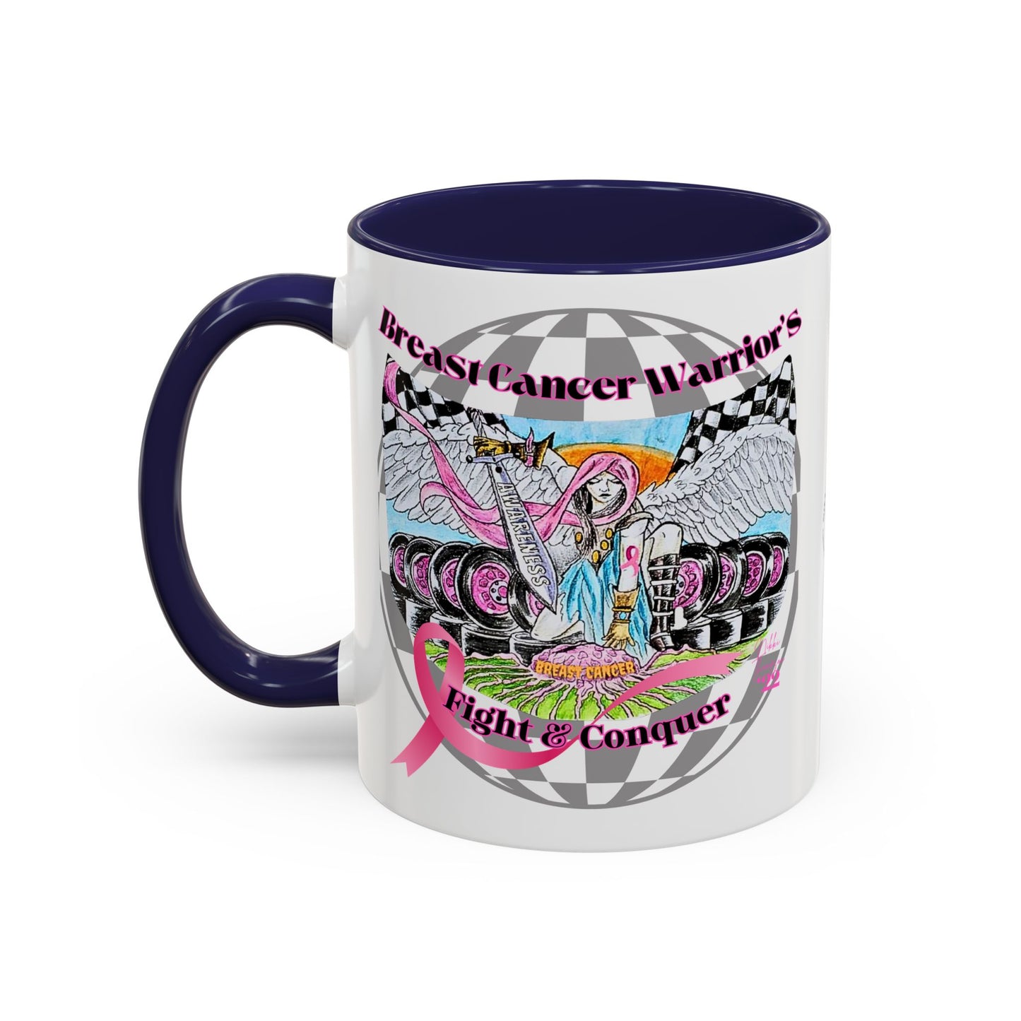 Mug - Breast Cancer Warrior by Nikki