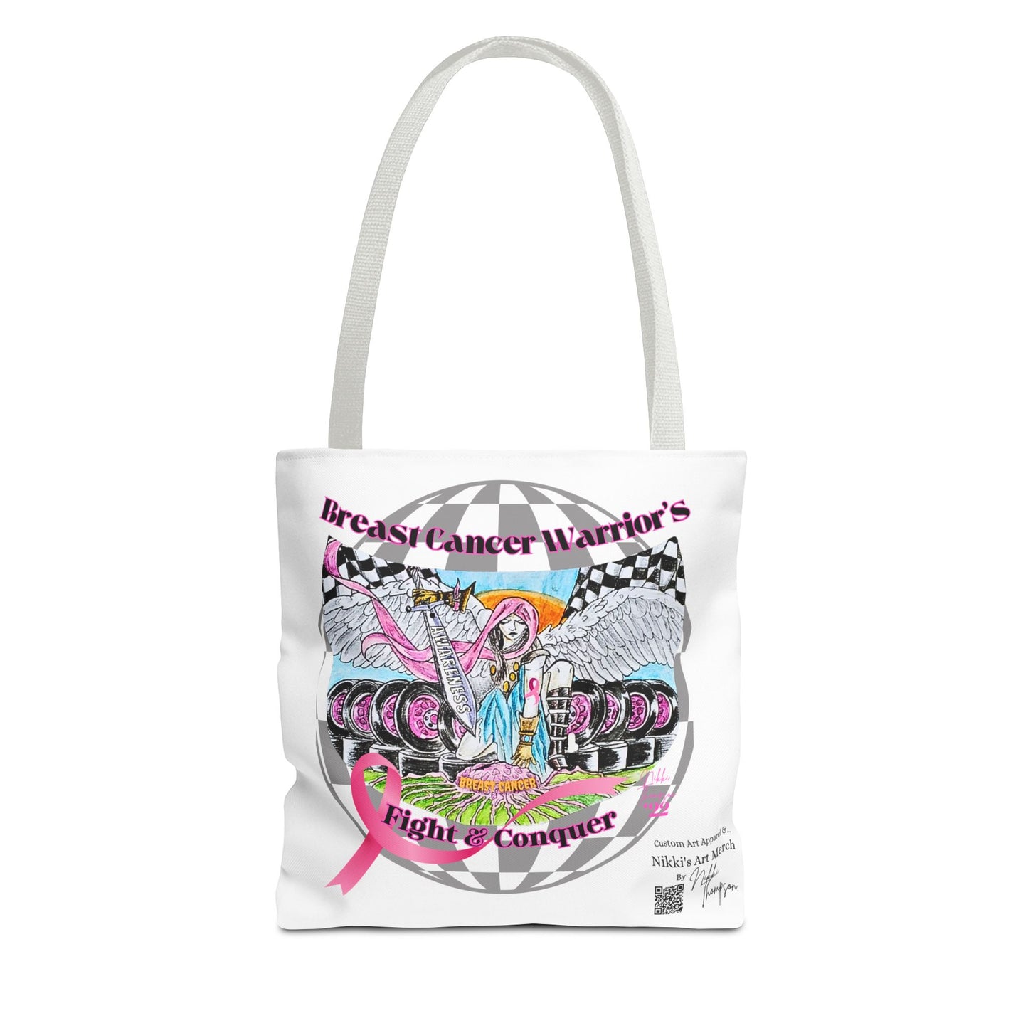 Tote Bag - Breast Cancer Warrior by Nikki