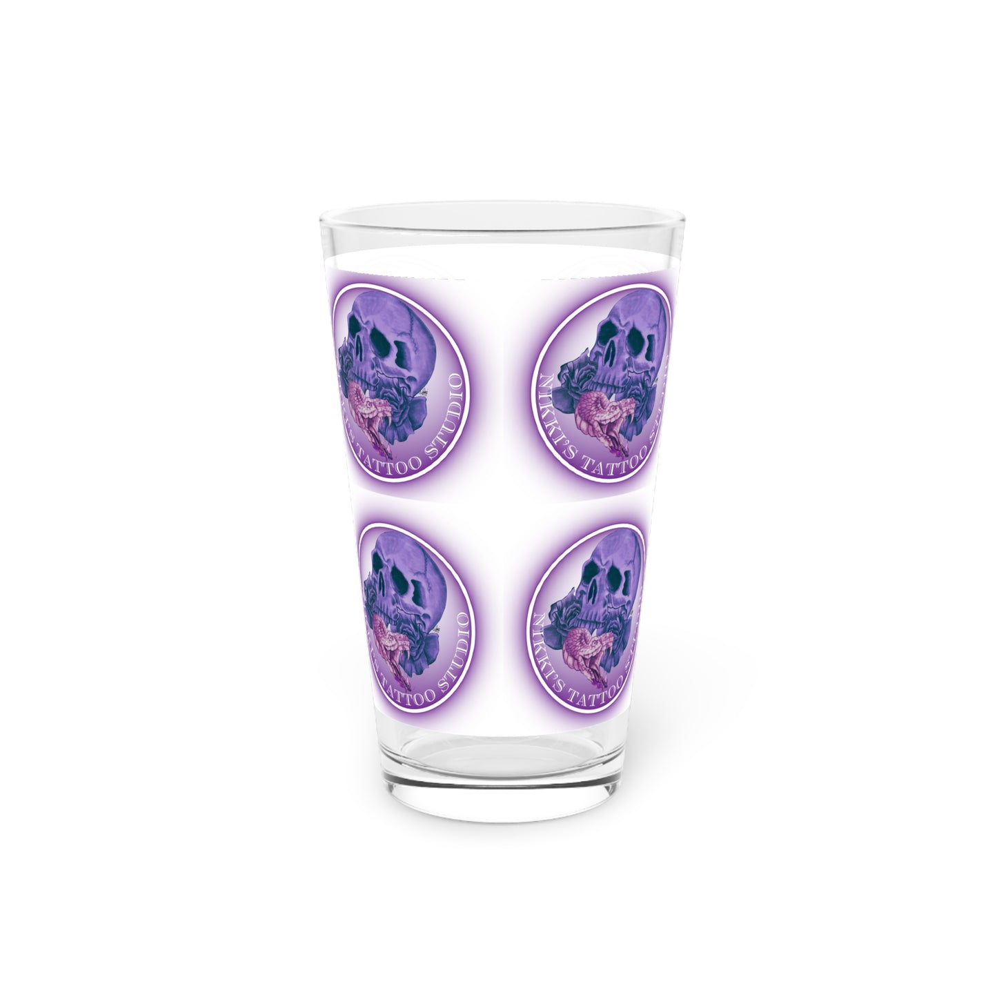 Pint Glass - Skull Artwork by Nikki