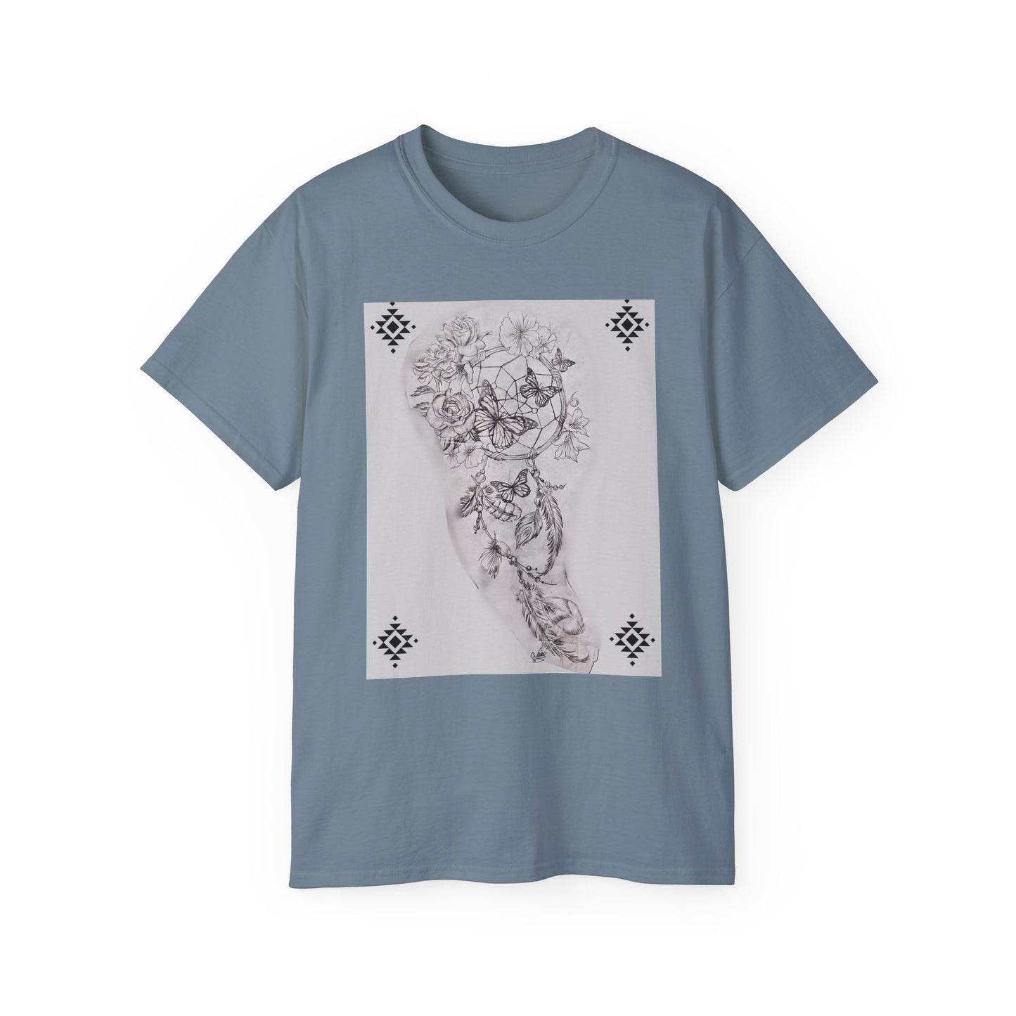 Butterflies and Dreamcatcher Tattoo by Nikki - EVERYTHING STARTS with a DREAM Tshirt