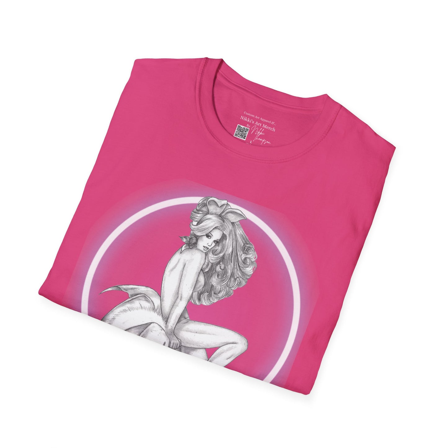 T-Shirt - Pretty Pin Up Bunny by Nikki