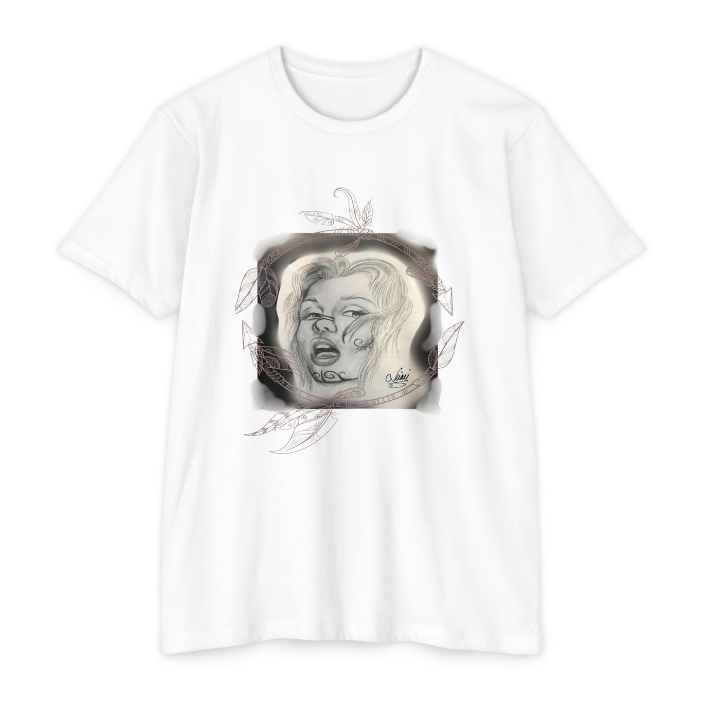 T-Shirt Unisex Jersey - Painted Lady Face by Nikki