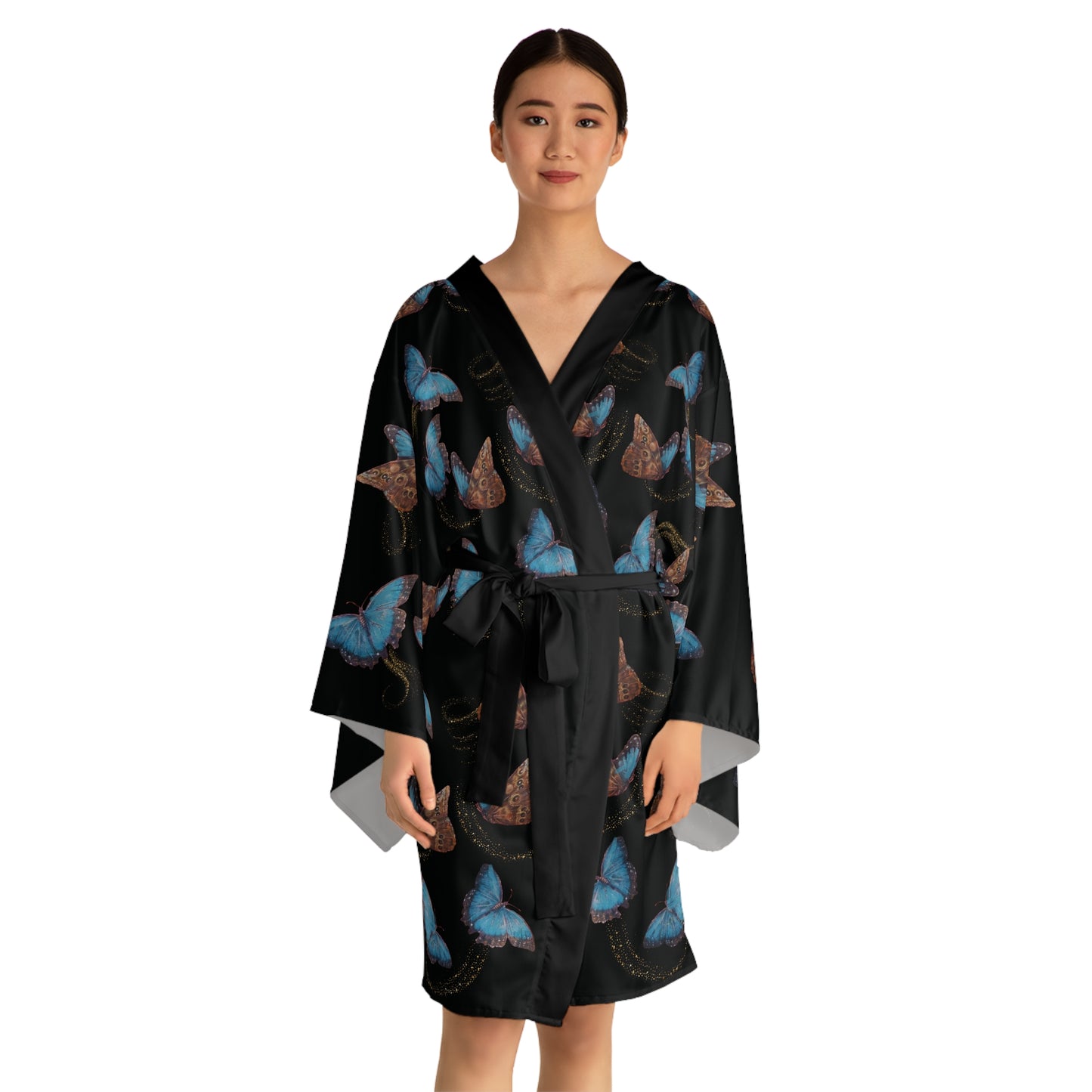 Butterfly Long Sleeve Kimono Robe by Nikki