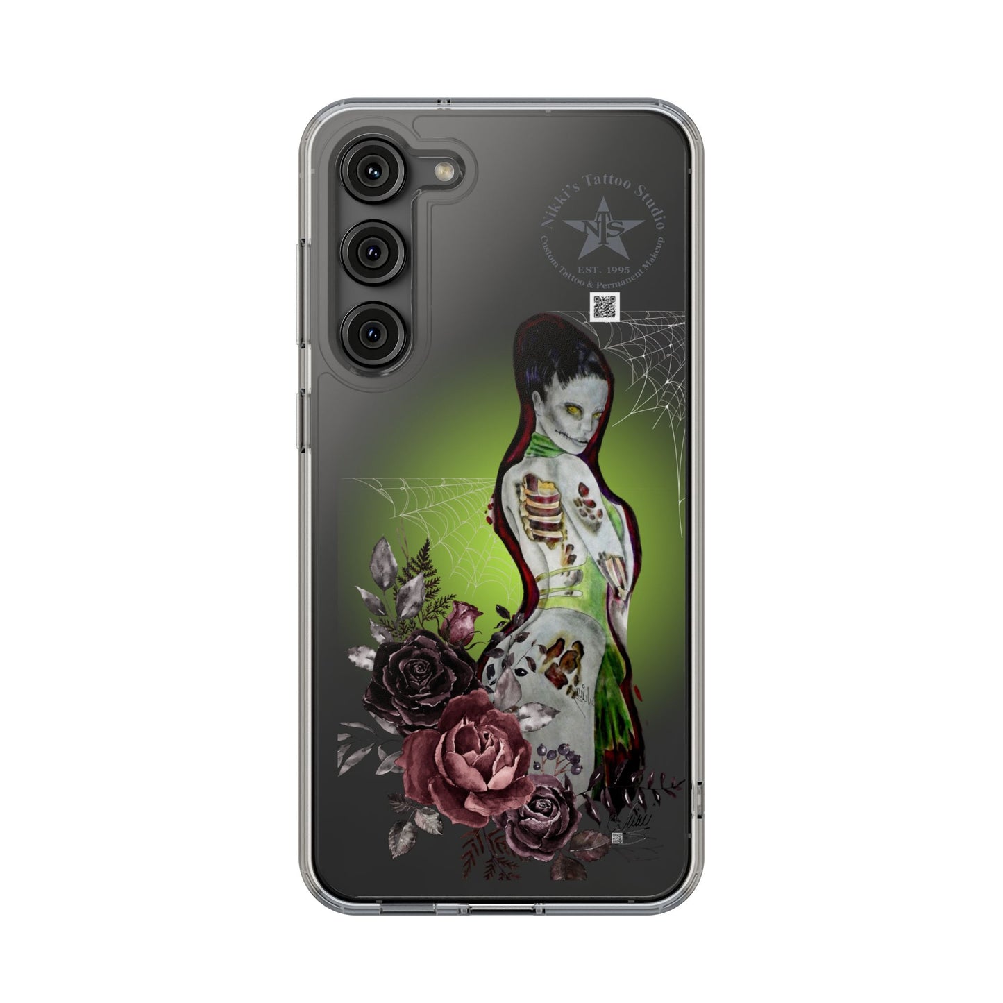 Phone Case Clear - Lady Zombie by Nikki Thompson