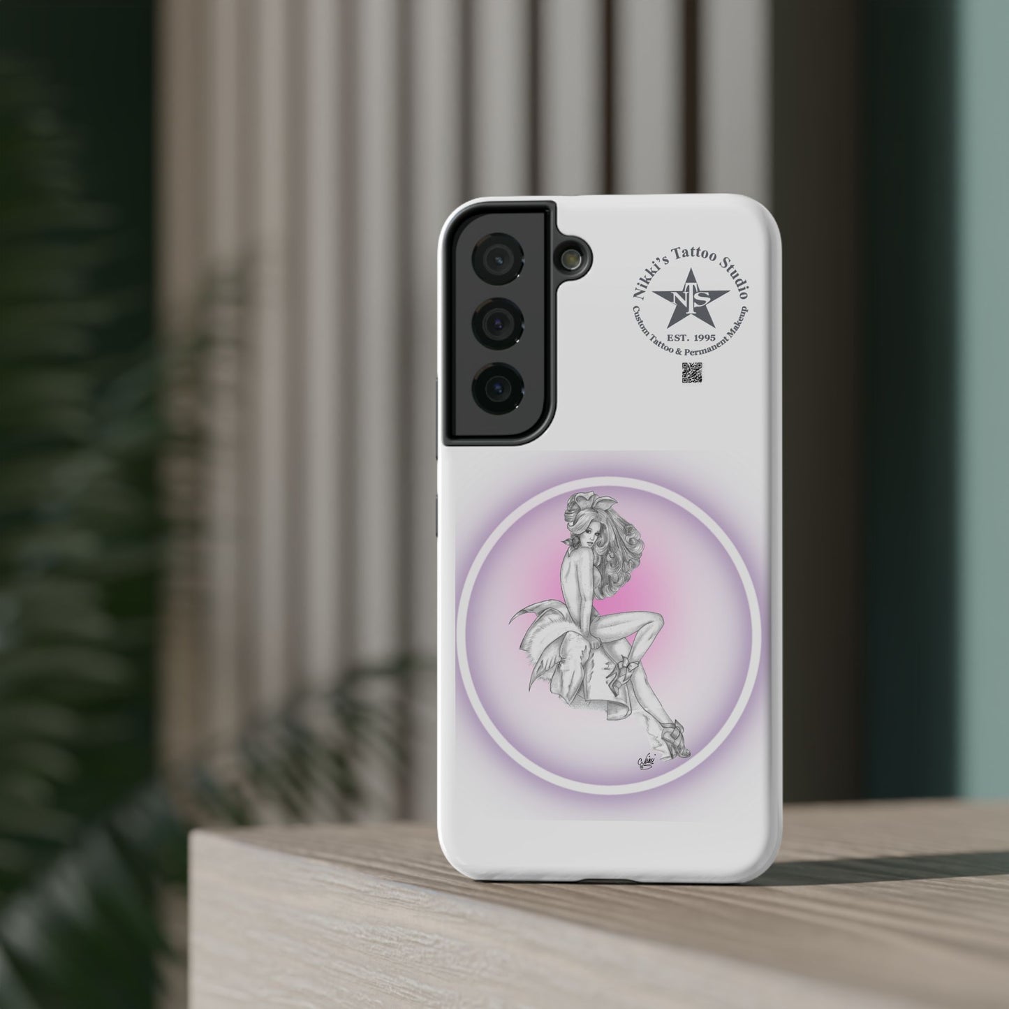 Phone Case: Pin Up Bunny Girl by Nikki