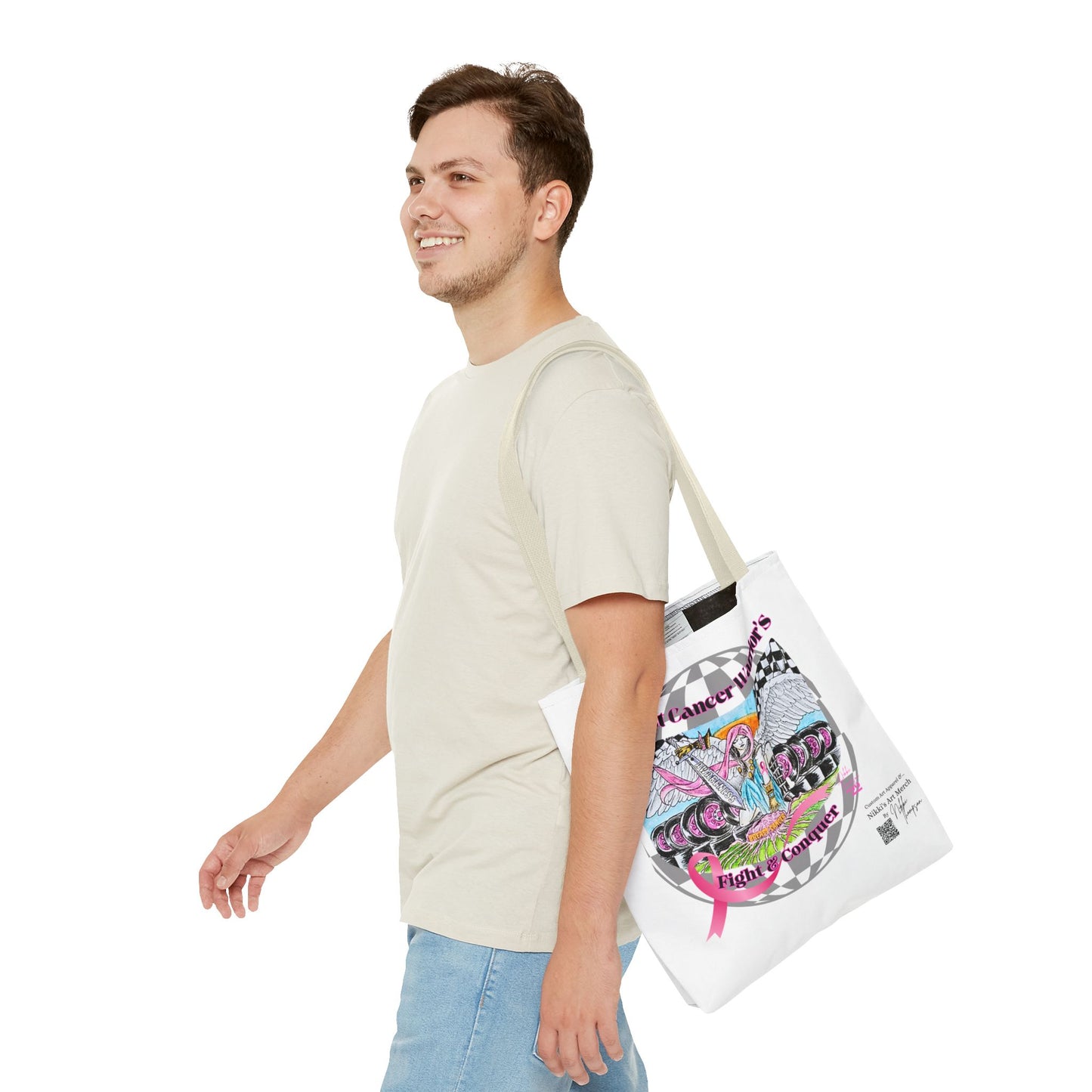 Tote Bag - Breast Cancer Warrior by Nikki