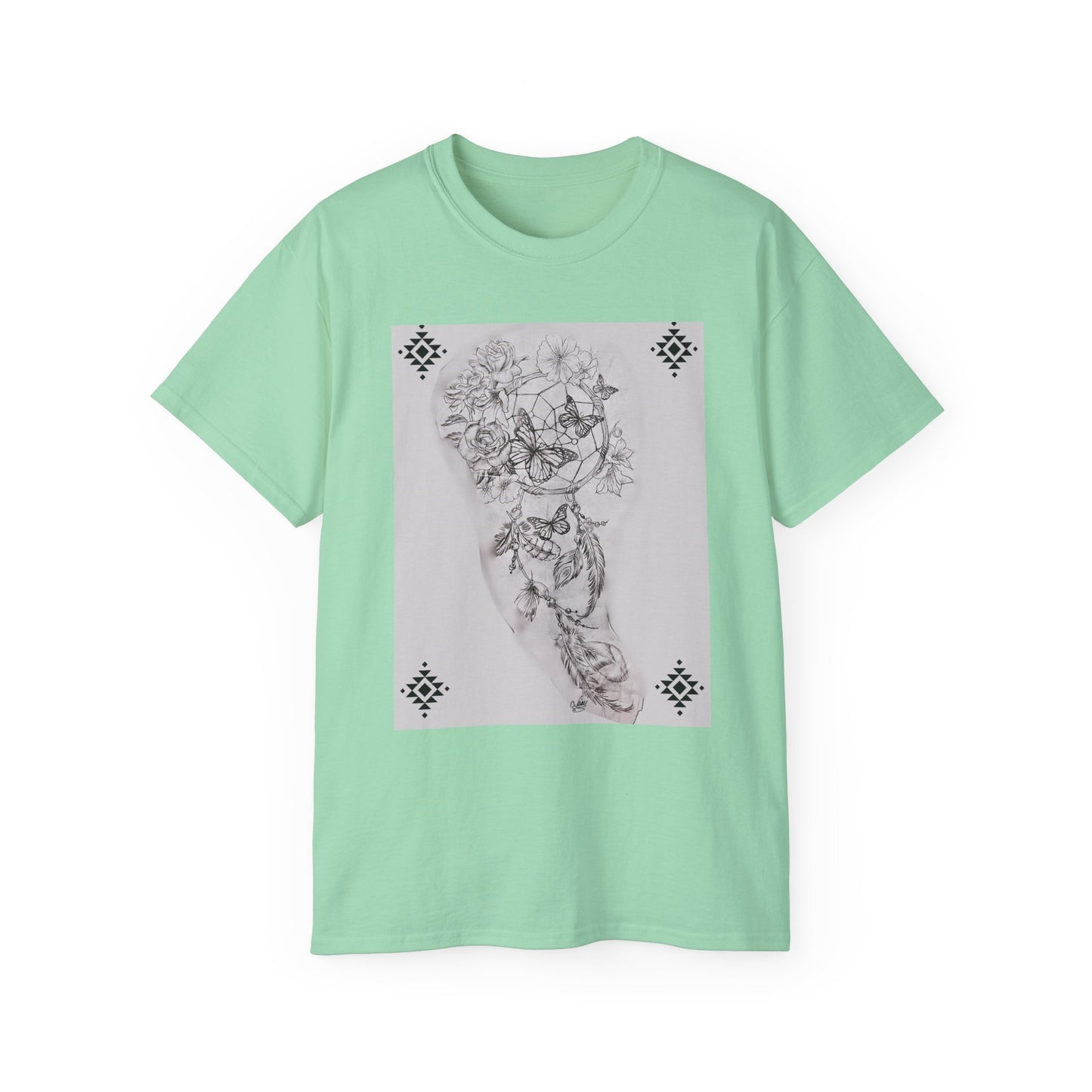 Butterflies and Dreamcatcher Tattoo by Nikki - EVERYTHING STARTS with a DREAM Tshirt