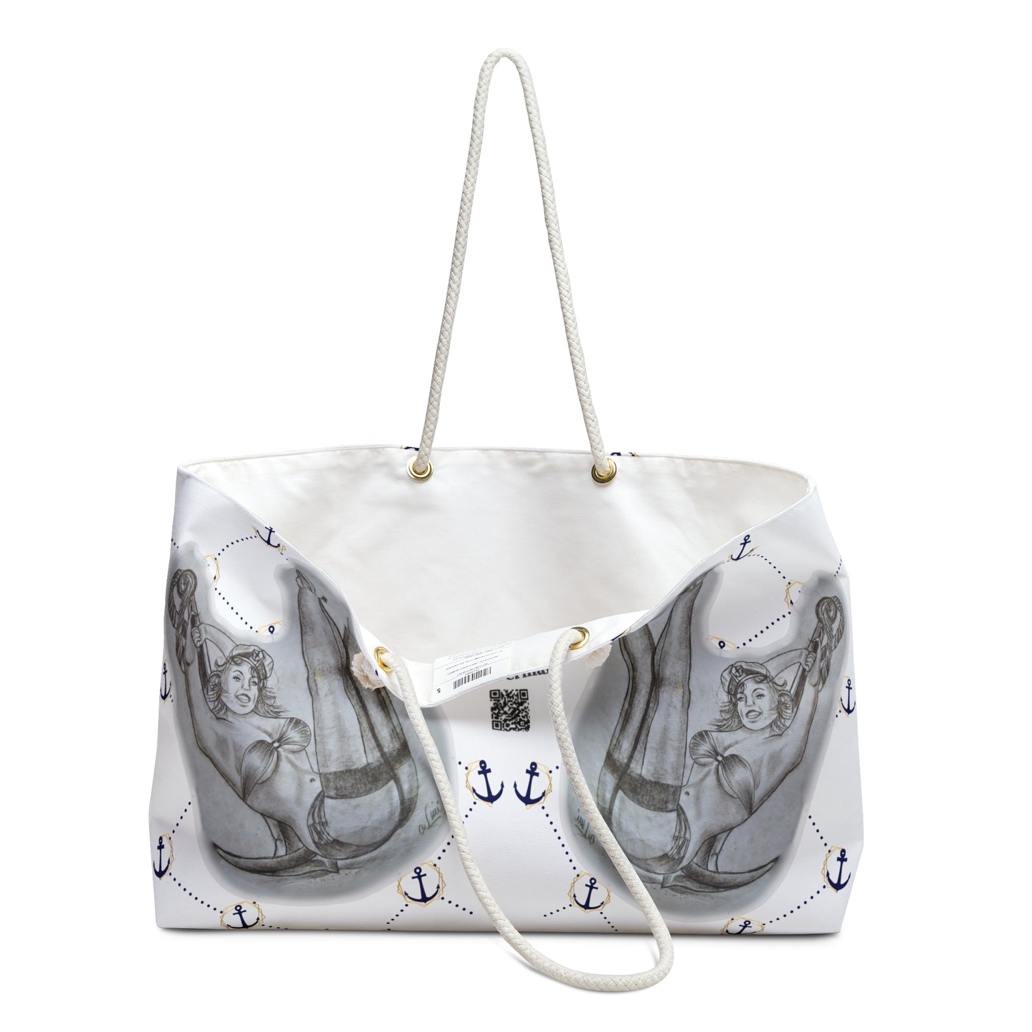 Weekender Bag - Sailor Girl Pin Up art by Nikki