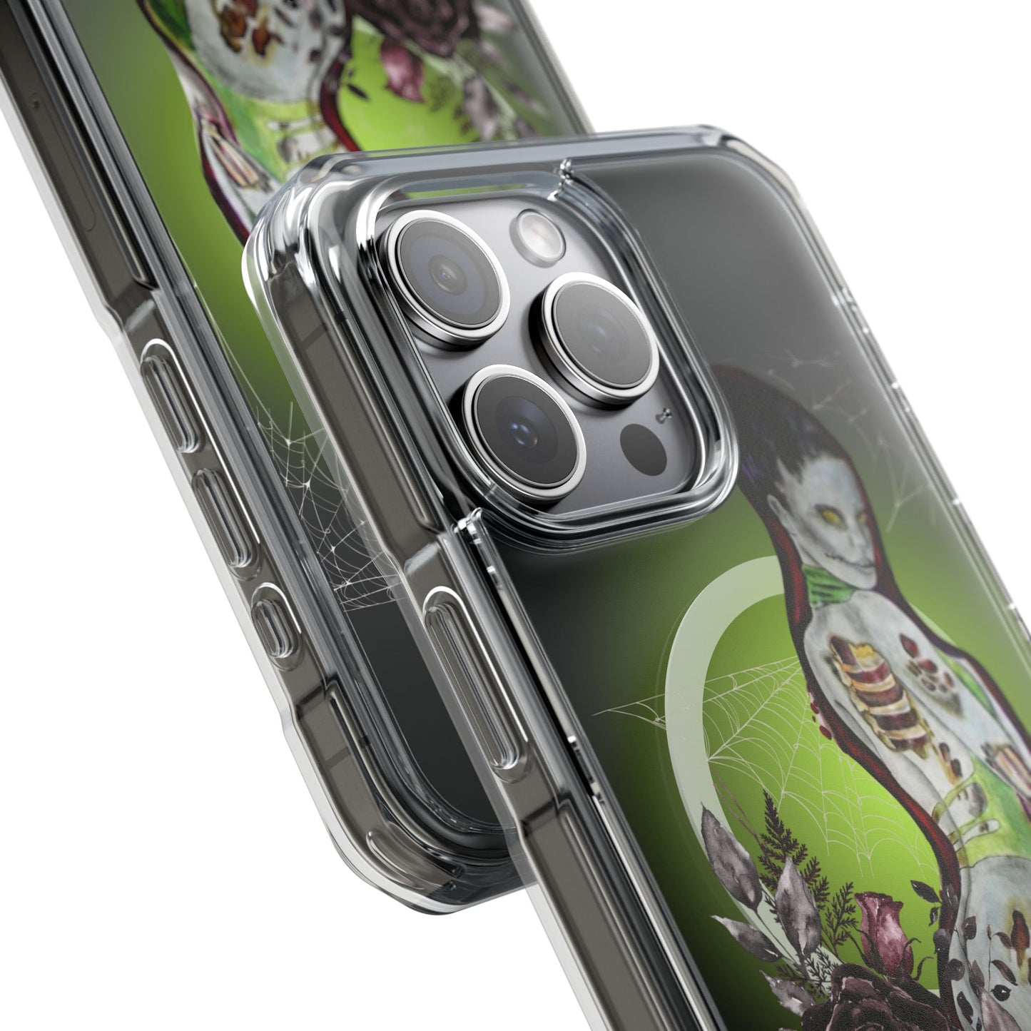 Phone Case Magnetic Clear - Zombie Lady by Nikki Thompson