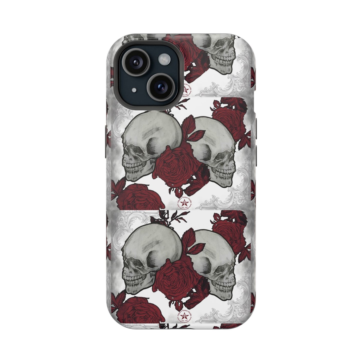 Skulls and Roses by Nikki - iPhone Case