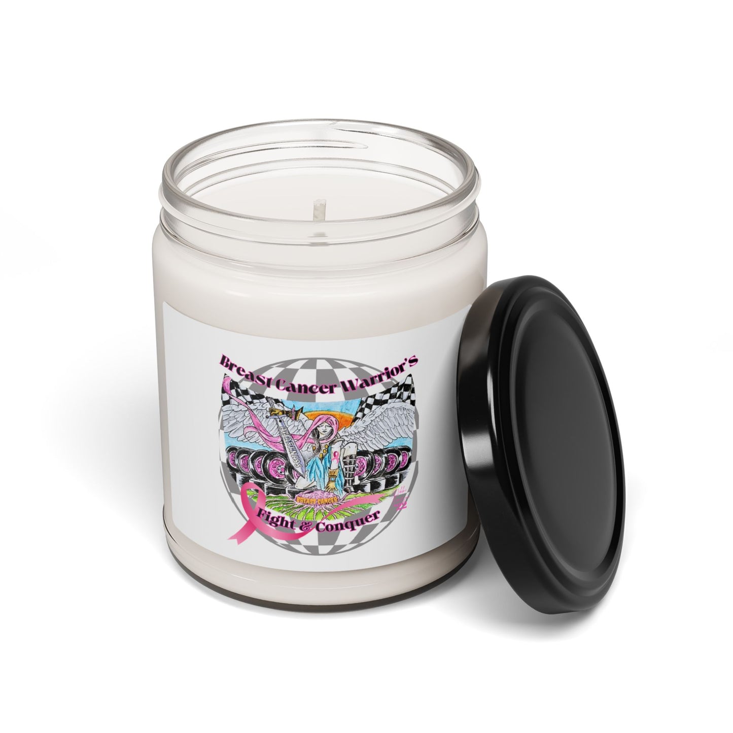 Scented Soy Candle - Breast Cancer Warrior