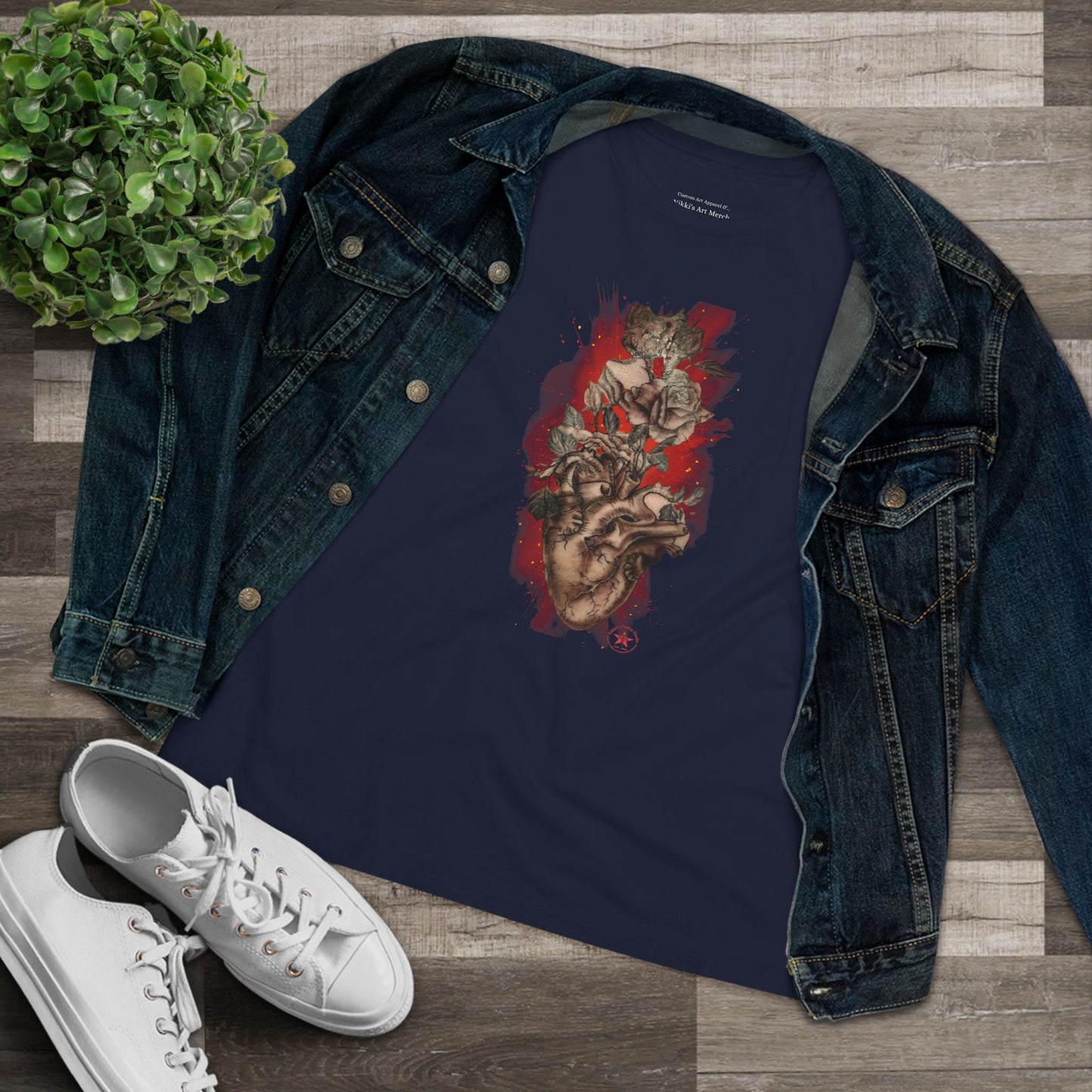 Anatomical Heart - Sephia by Nikki Women's Cotton Tee