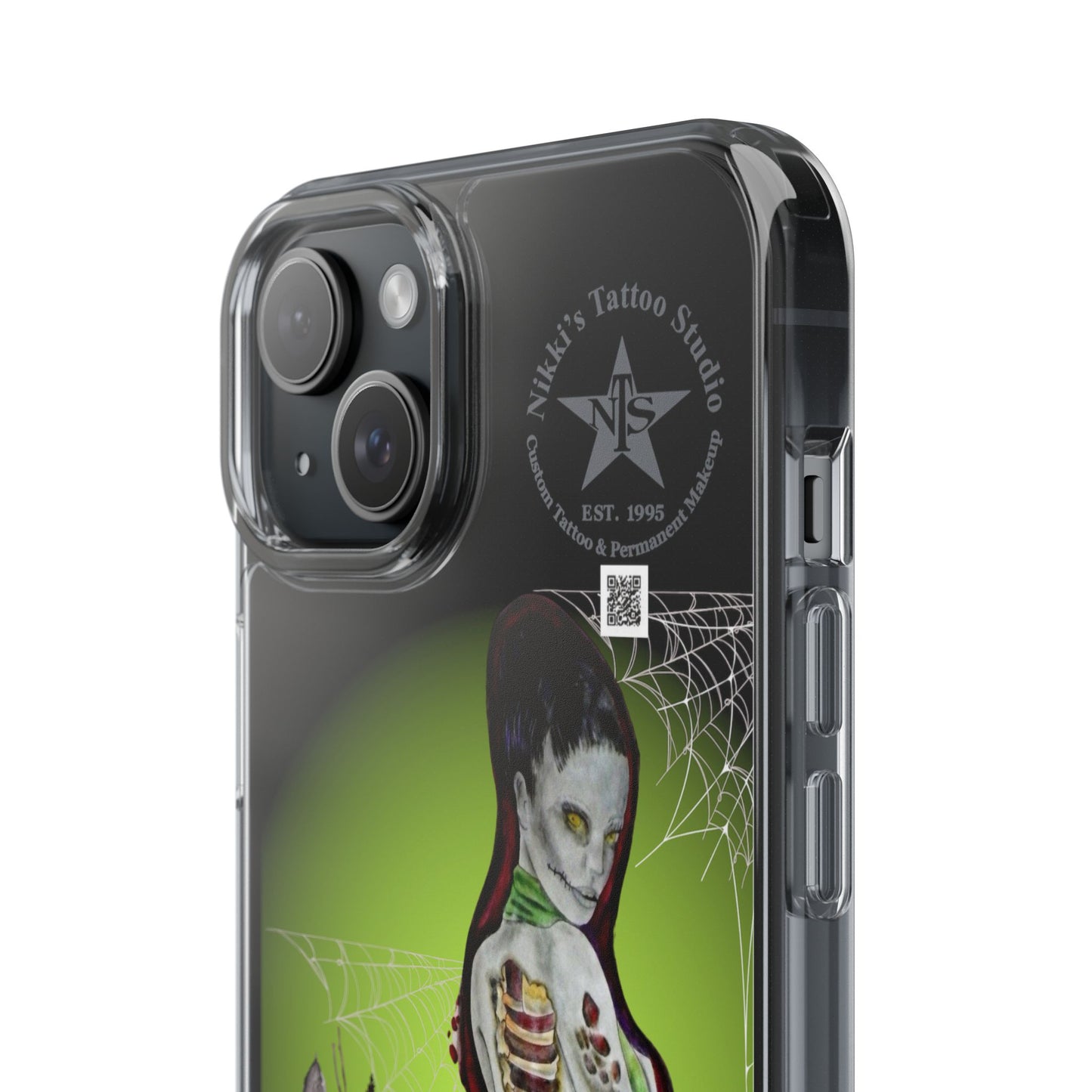 Phone Case Clear - Lady Zombie by Nikki Thompson