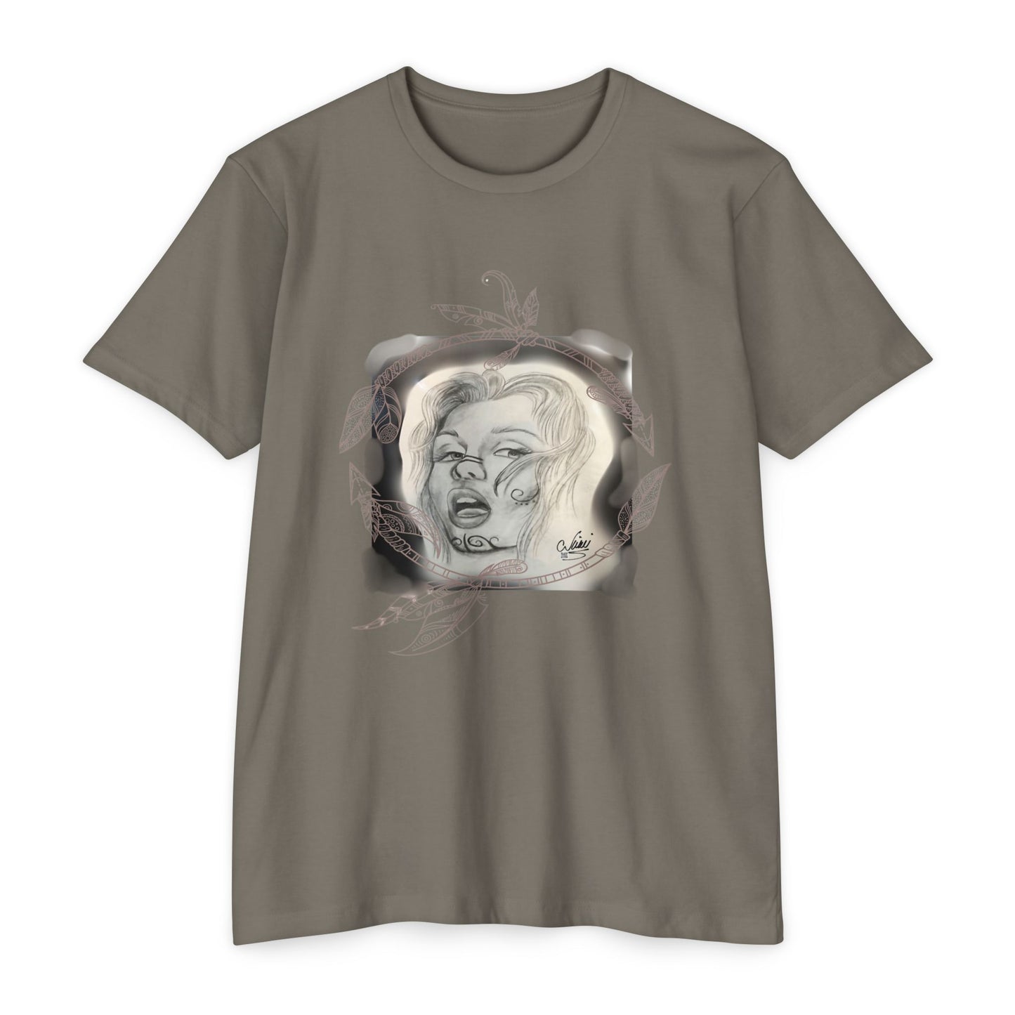 T-Shirt Unisex Jersey - Painted Lady Face by Nikki