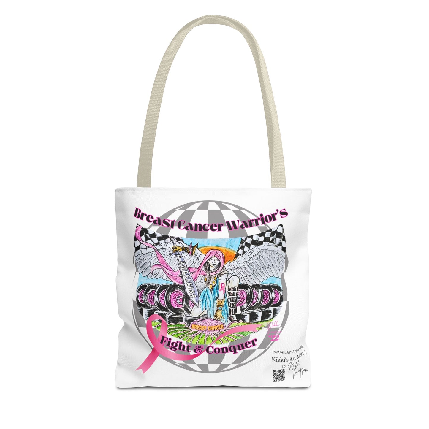 Tote Bag - Breast Cancer Warrior by Nikki