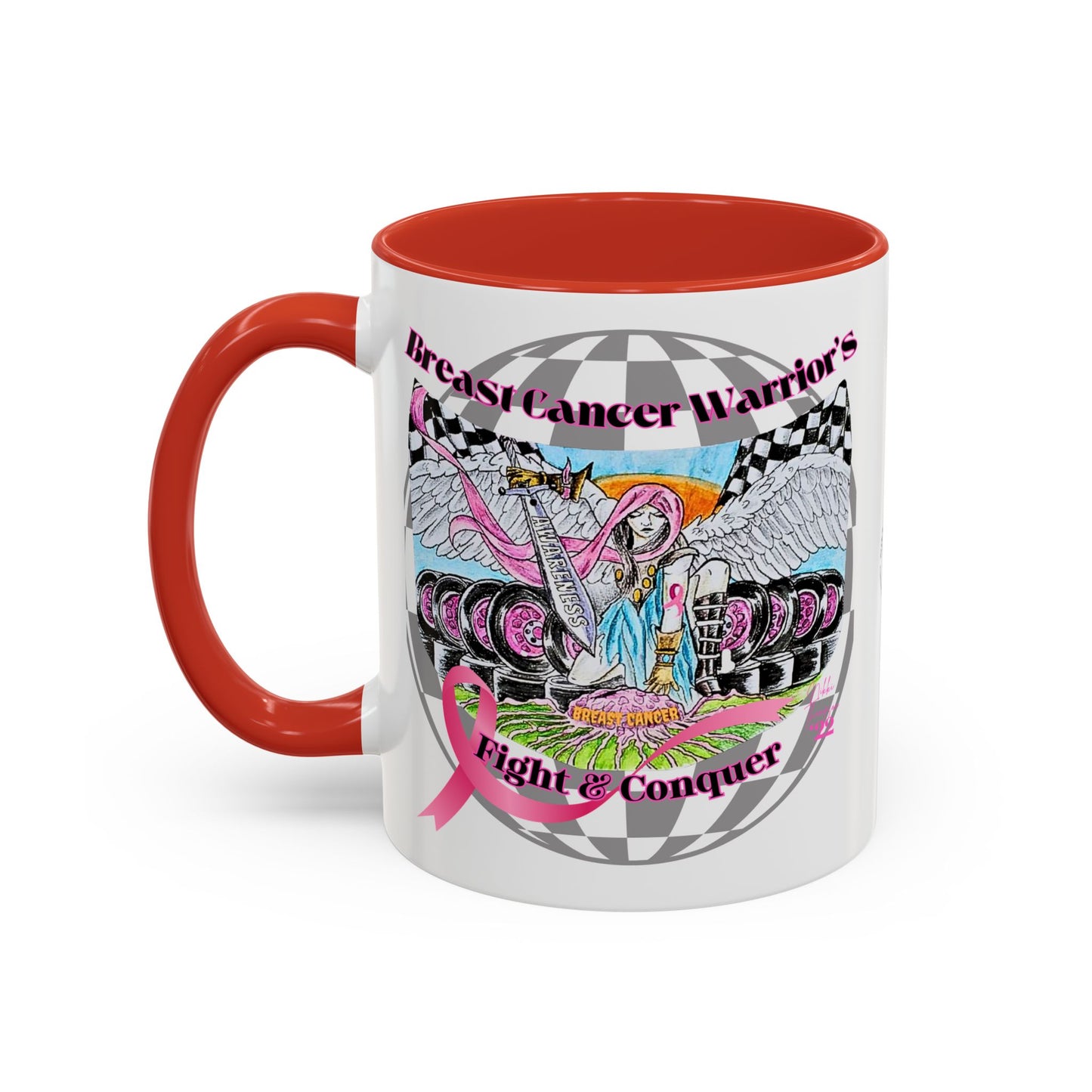 Mug - Breast Cancer Warrior by Nikki