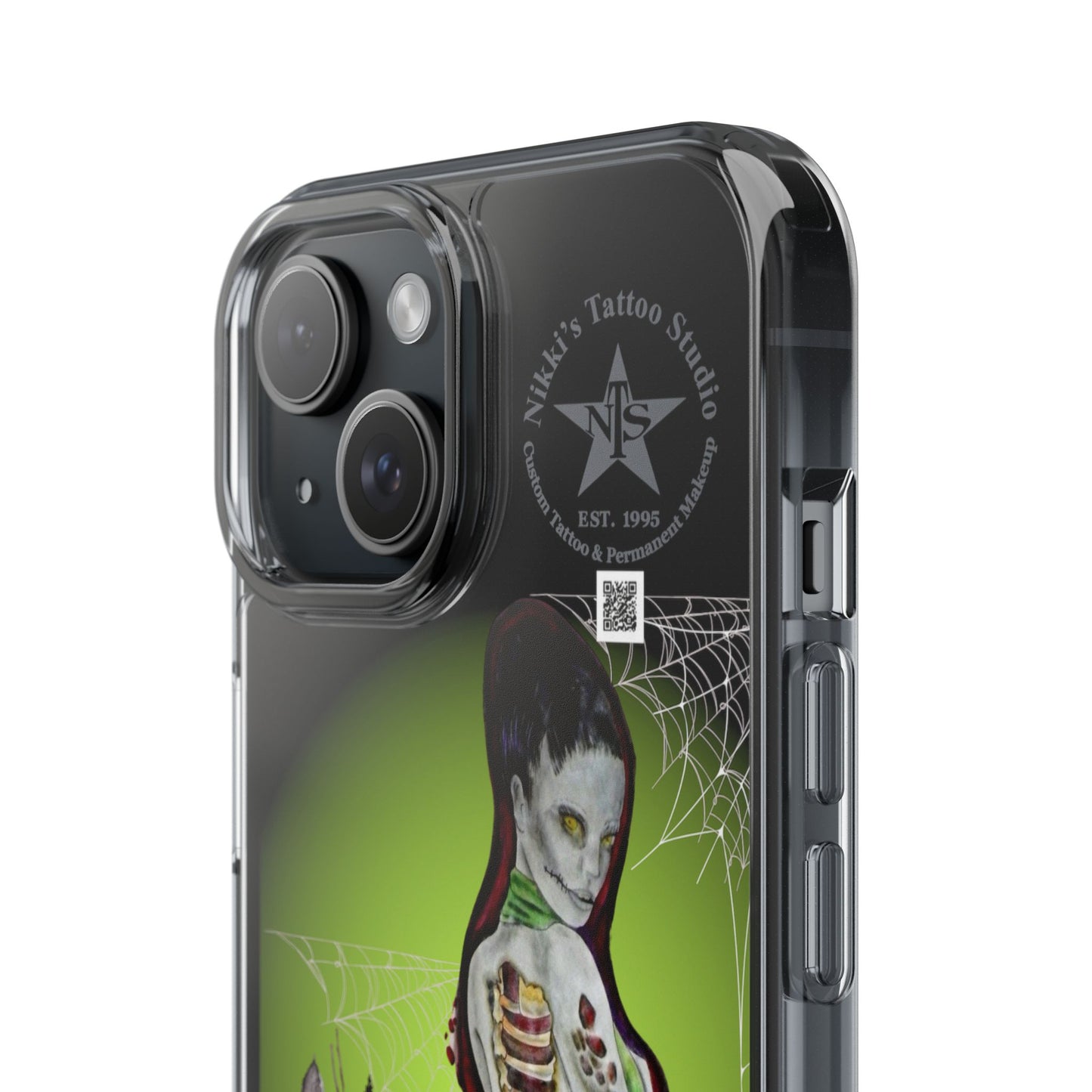 Phone Case Clear - Lady Zombie by Nikki Thompson
