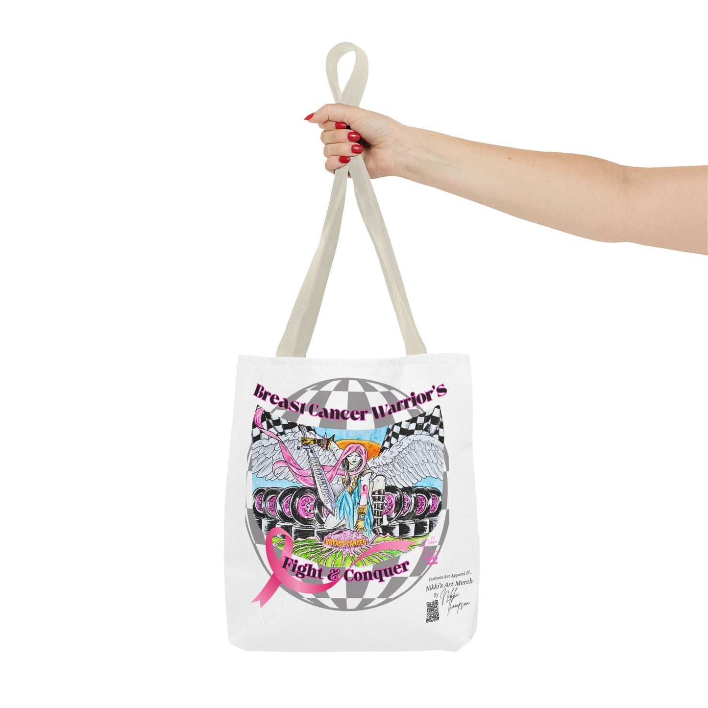 Tote Bag - Breast Cancer Warrior by Nikki