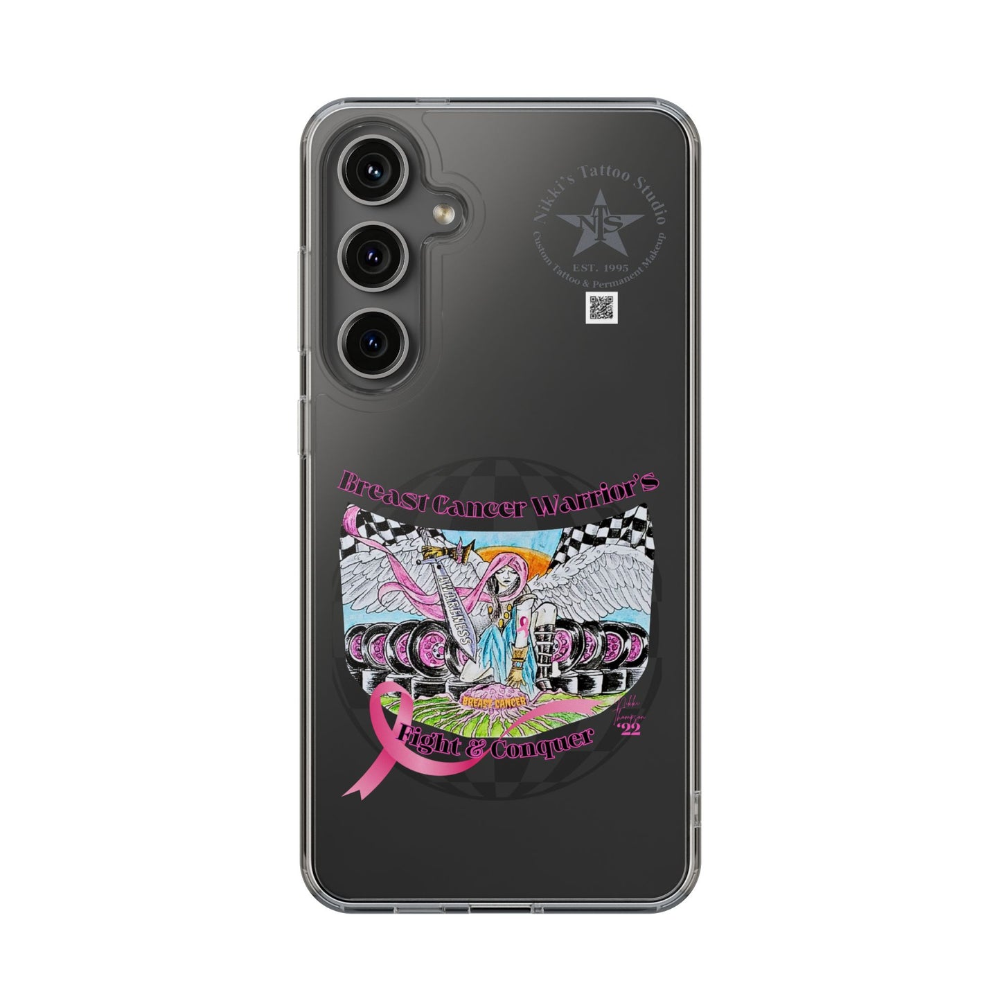 Phone Case - Breast Cancer Warrior by Nikki